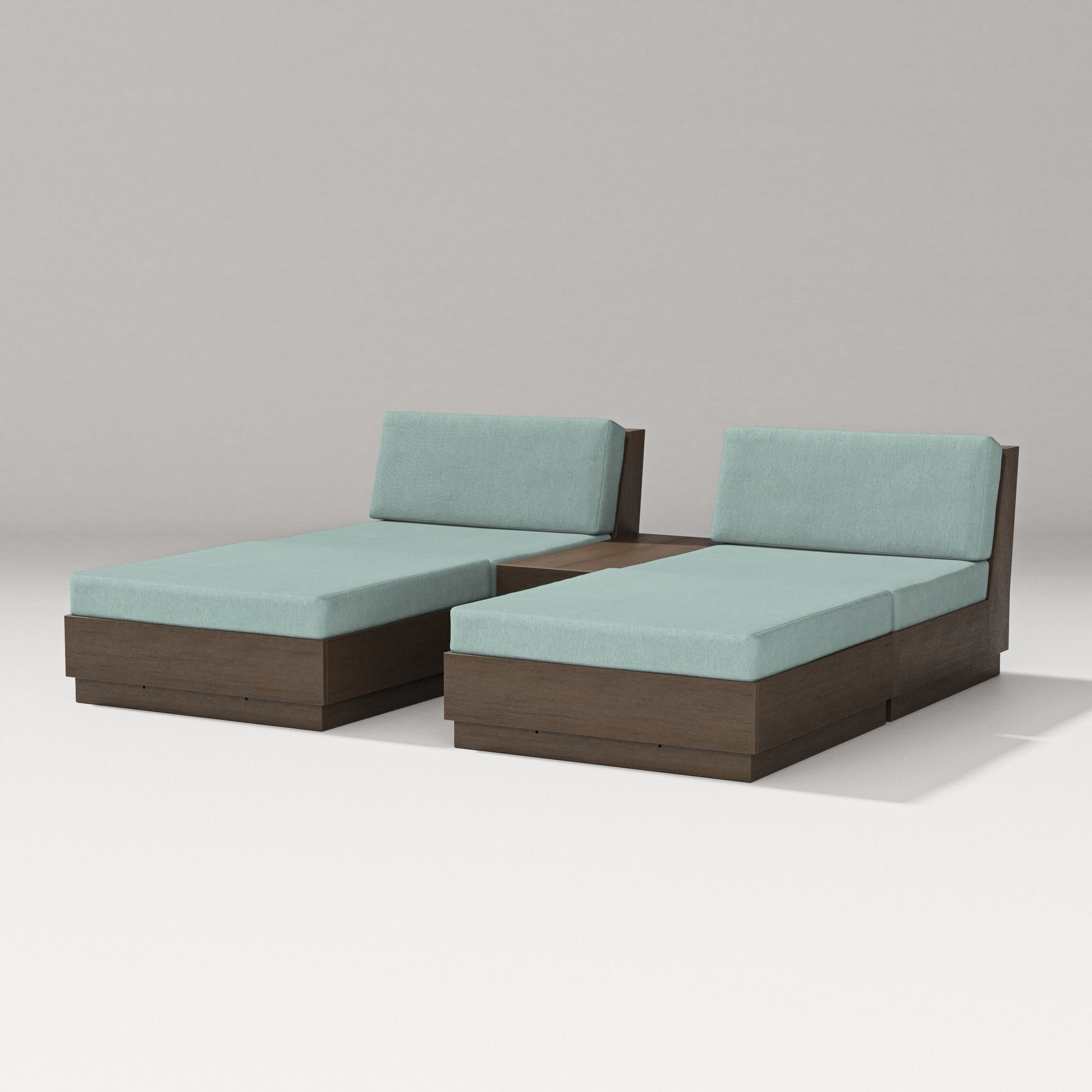 Elevate Double Chaise Set in Kona / Glacier Spa