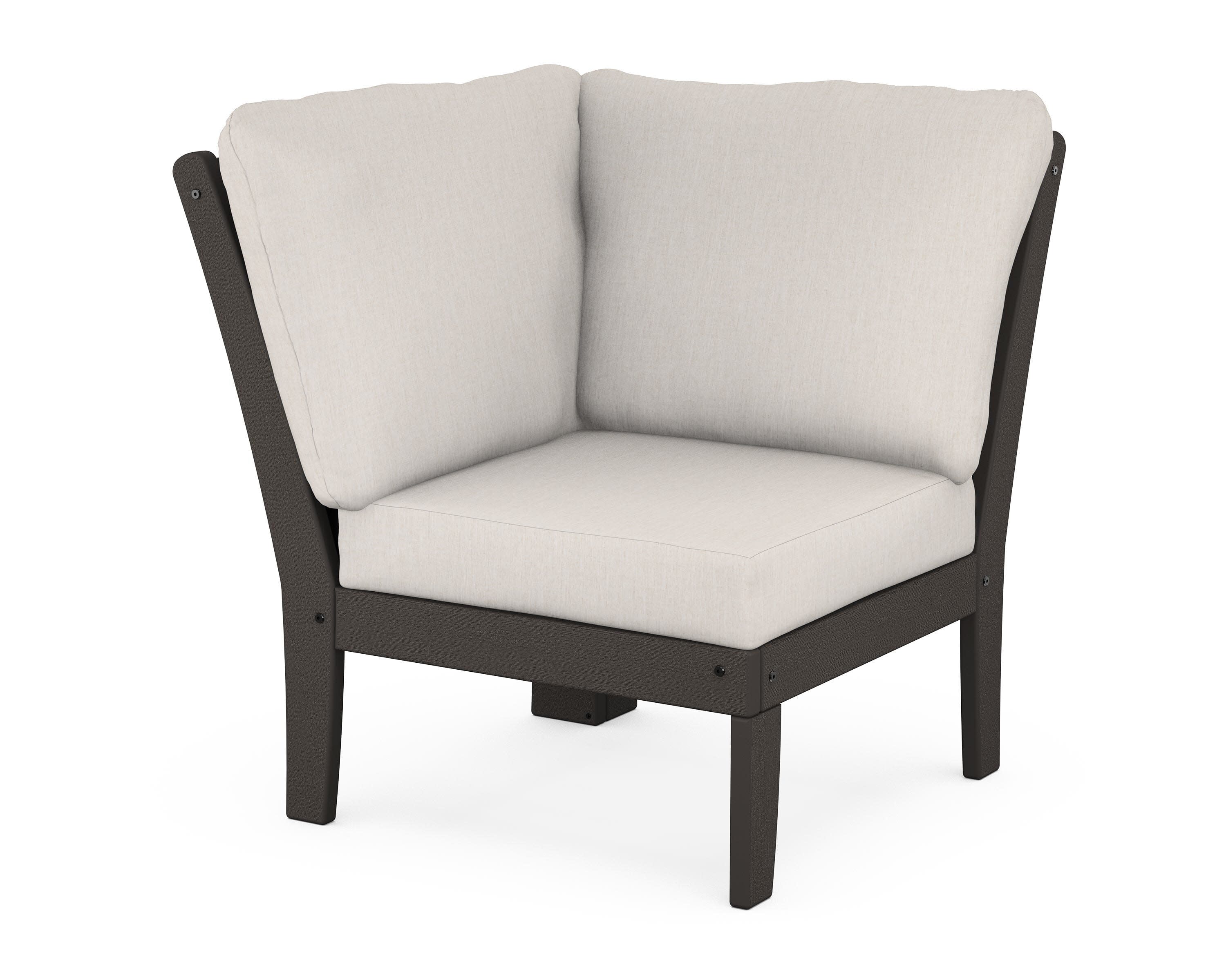 Braxton Modular Corner Chair in Vintage Coffee / Cast Ash