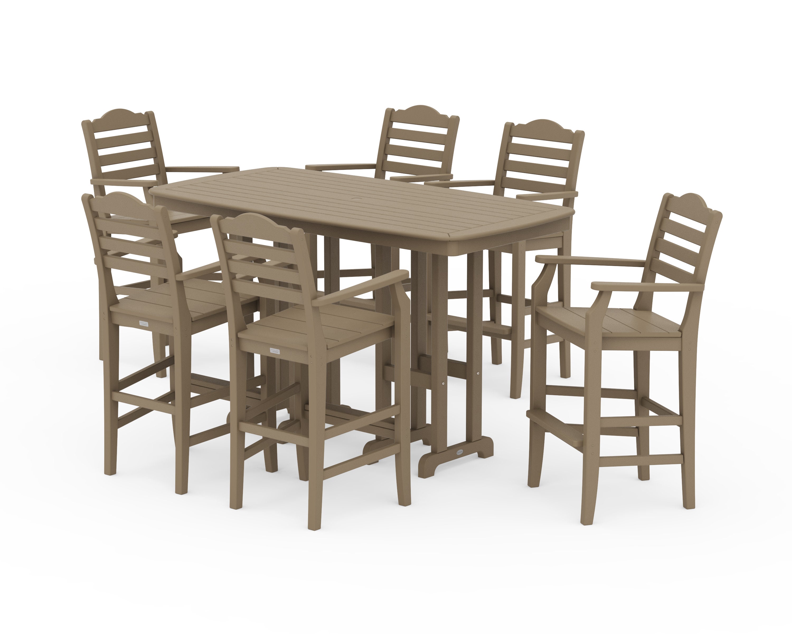 Savannah Arm Chair 7-Piece Bar Set in Vintage Sahara