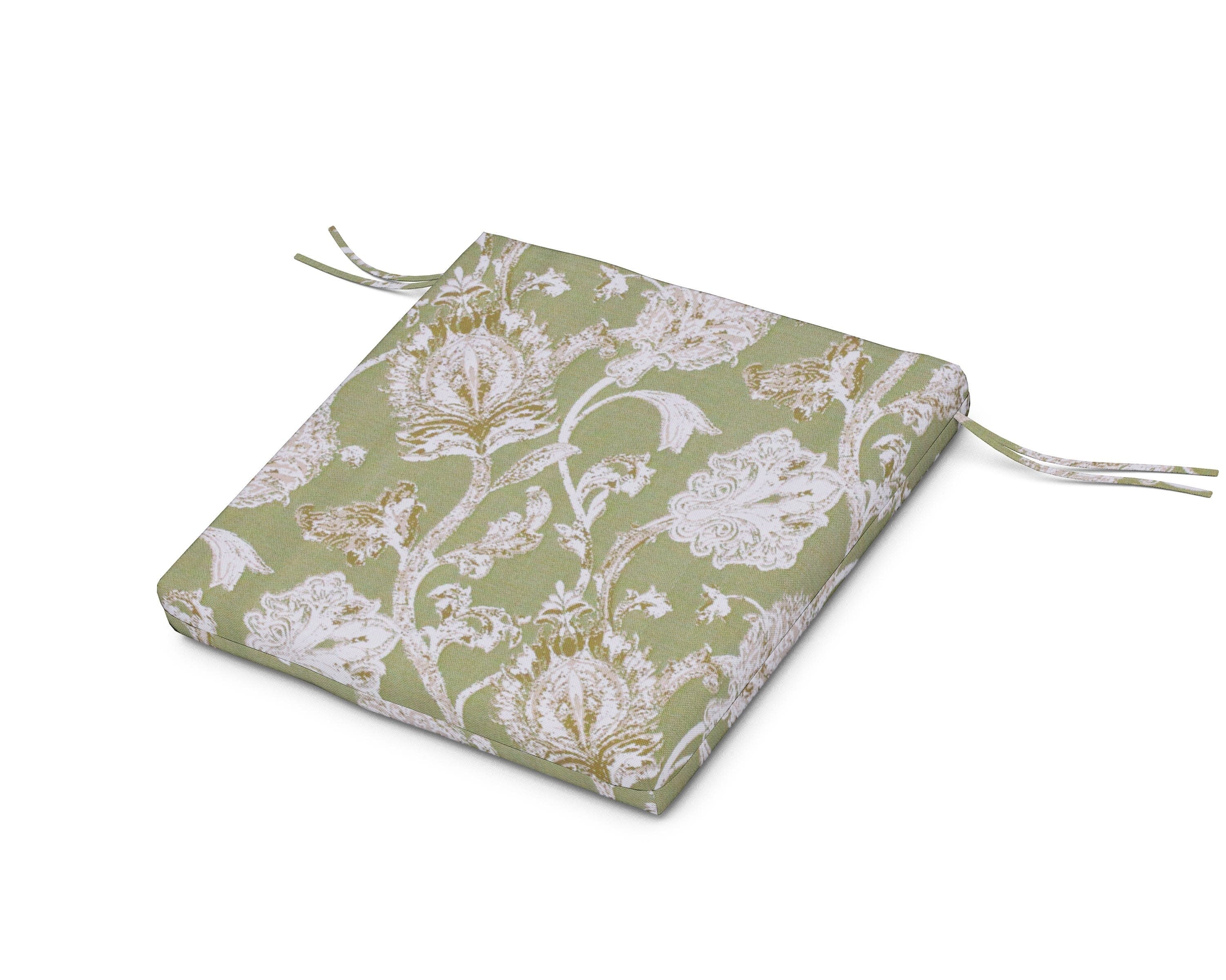 Seat Cushion - 20"D x 20"W x 2.5"H in Botanical Garden Chartreuse