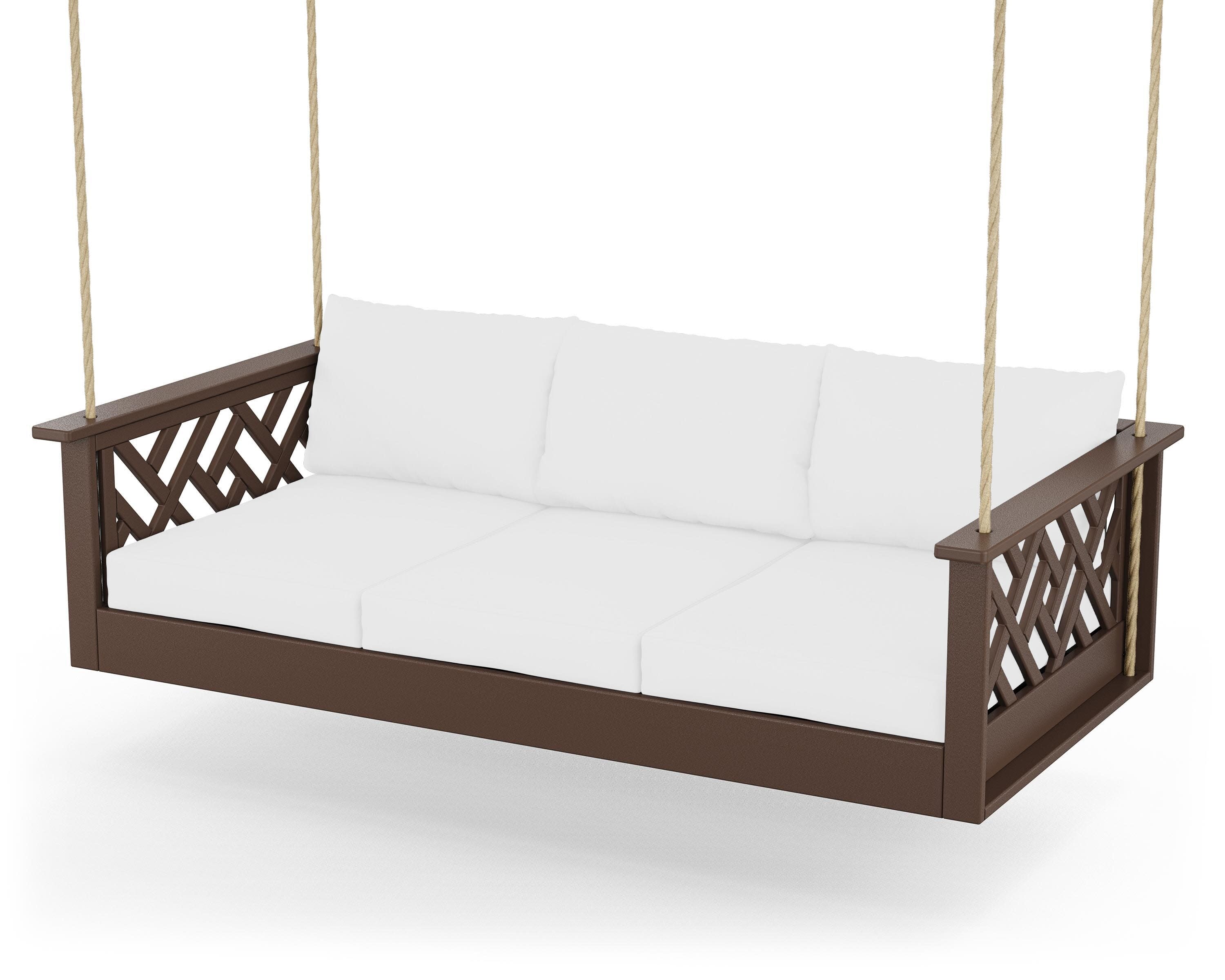 Chippendale Daybed Swing in Mahogany / Natural