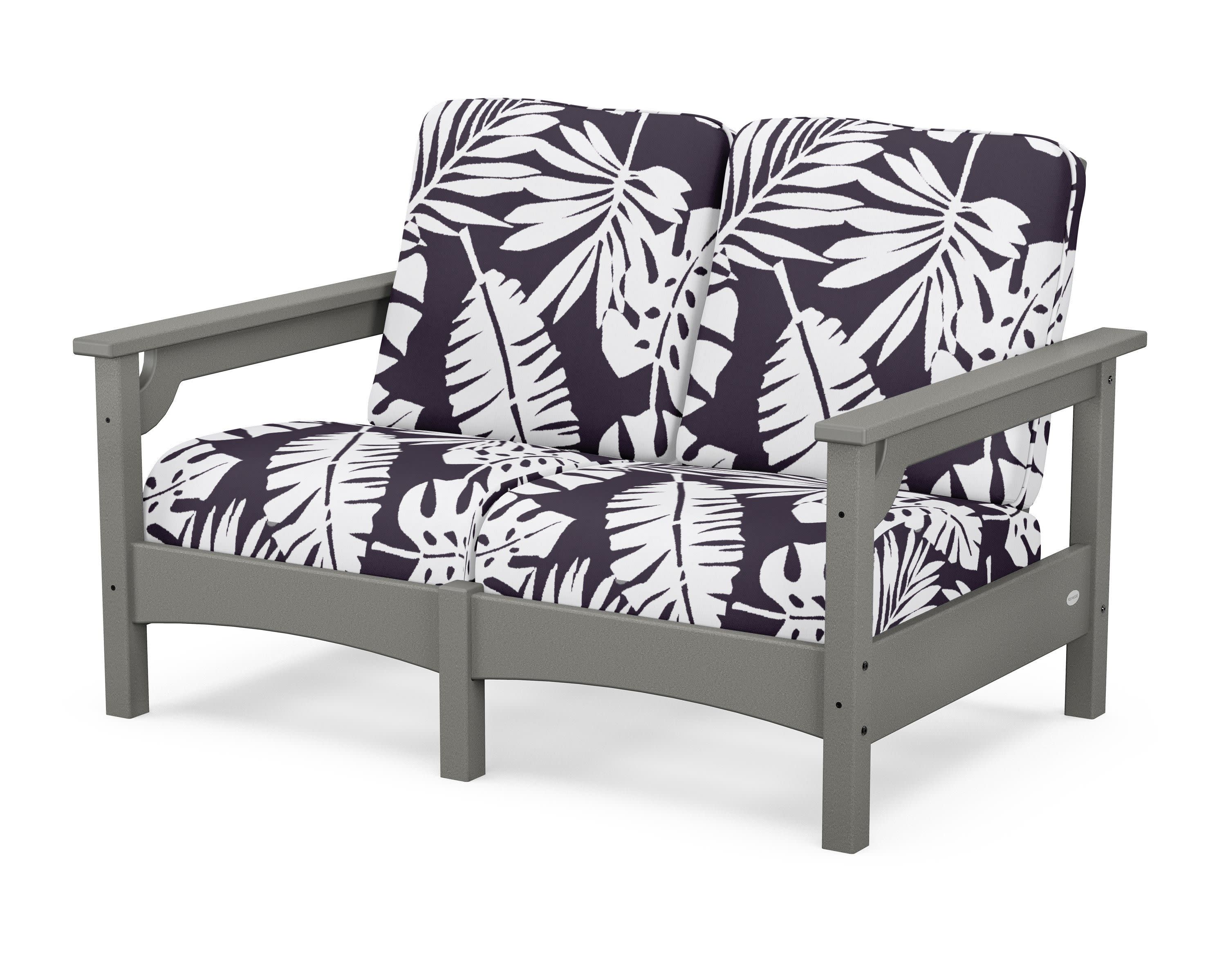 Club Loveseat in Slate Grey / Leaf Navy