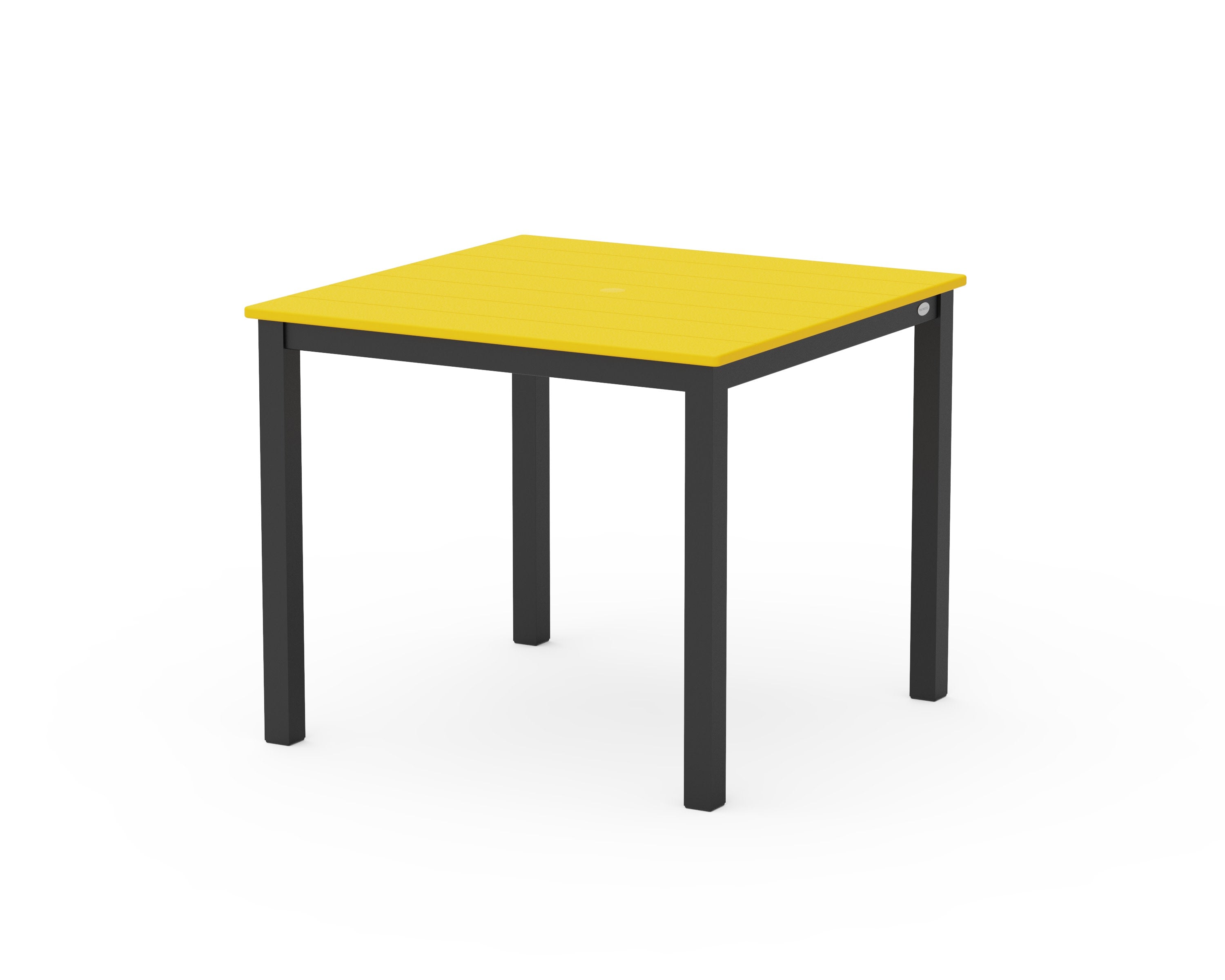 Main Street 36" x 36" Dining Table in Black / Lemon
