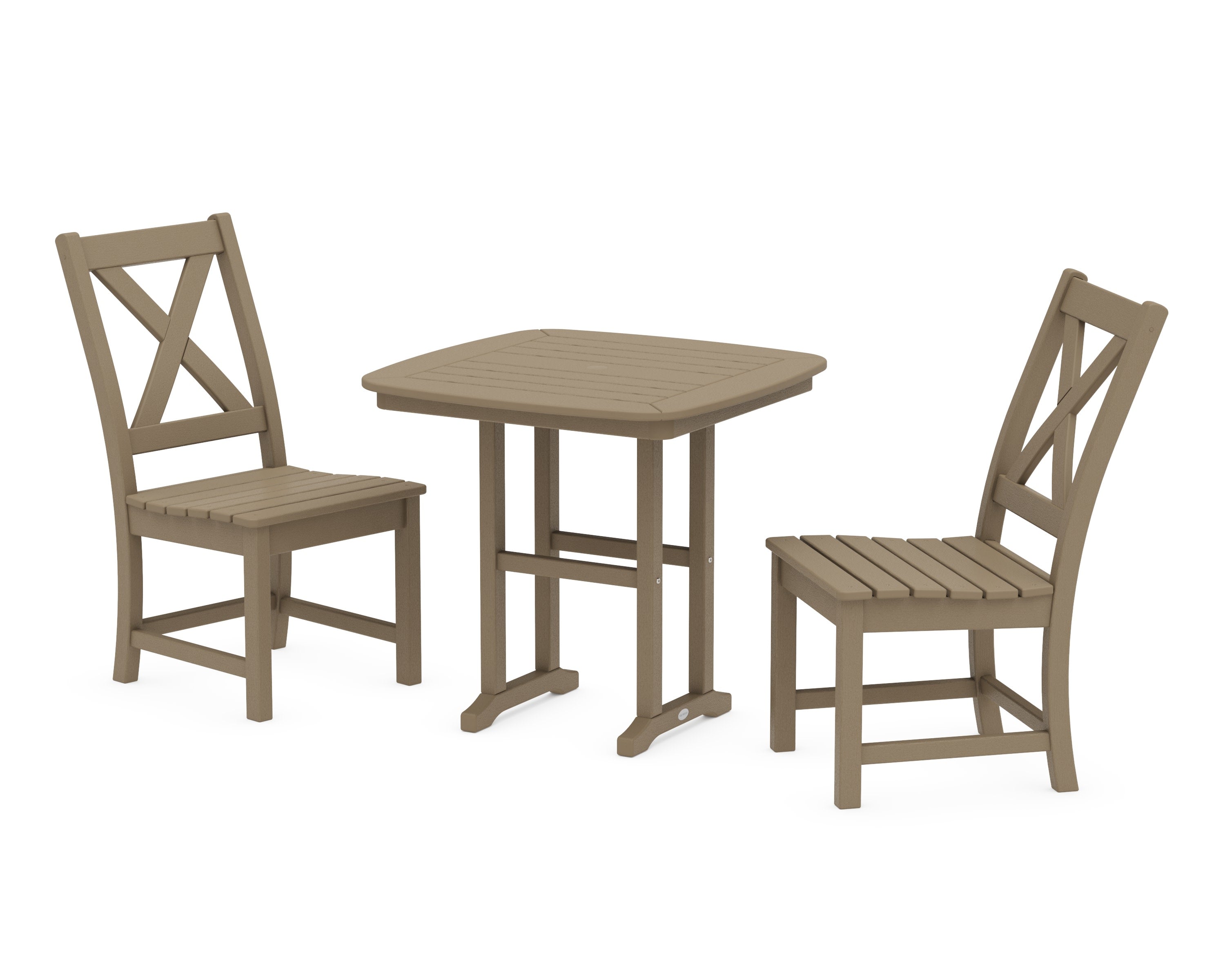 Braxton Side Chair 3-Piece Dining Set in Vintage Sahara