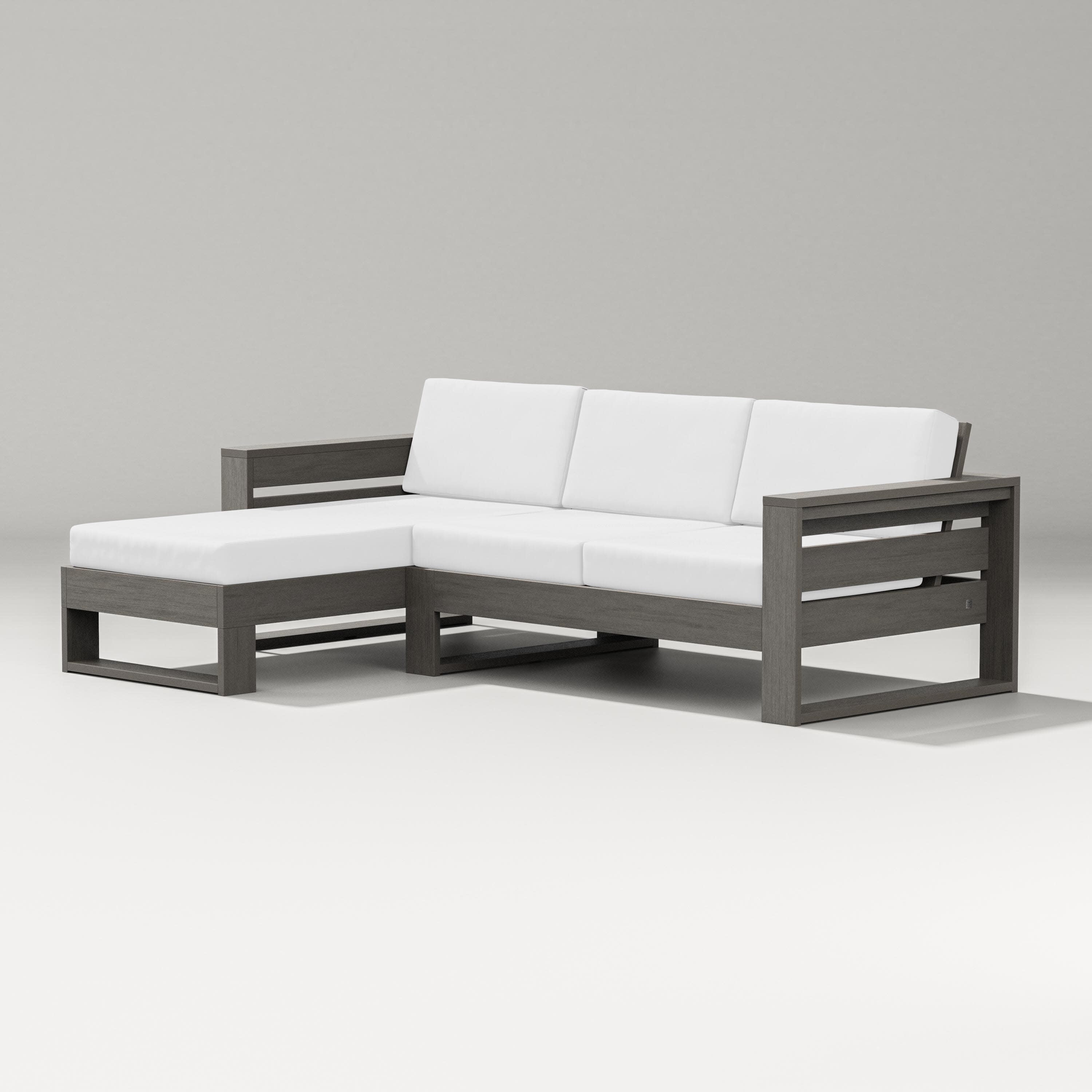 Latitude Left Chaise Sectional in Driftwood / Natural