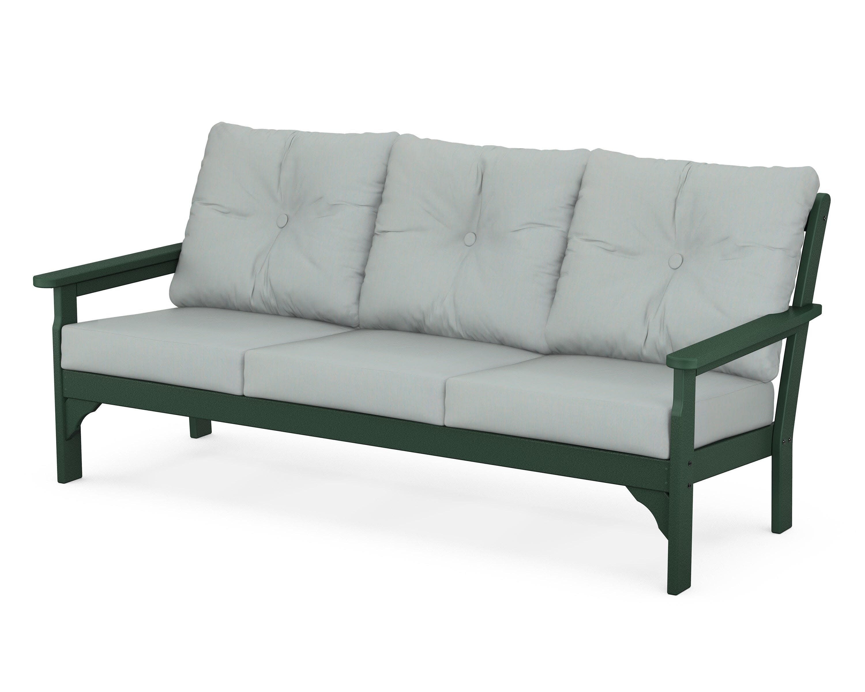 Vineyard Deep Seating Sofa in Green / Spa