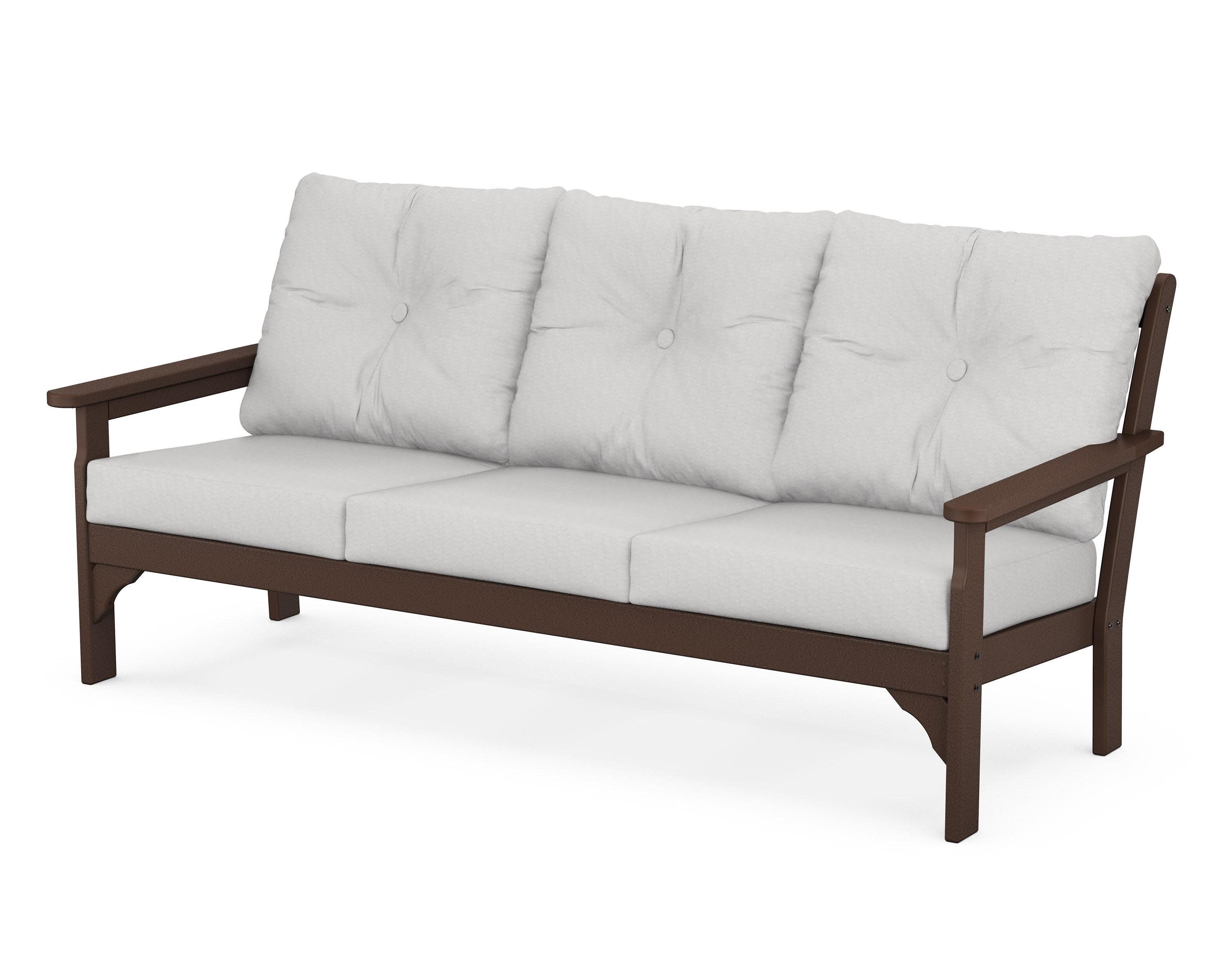 Vineyard Deep Seating Sofa in Mahogany / Diamond in the Rough