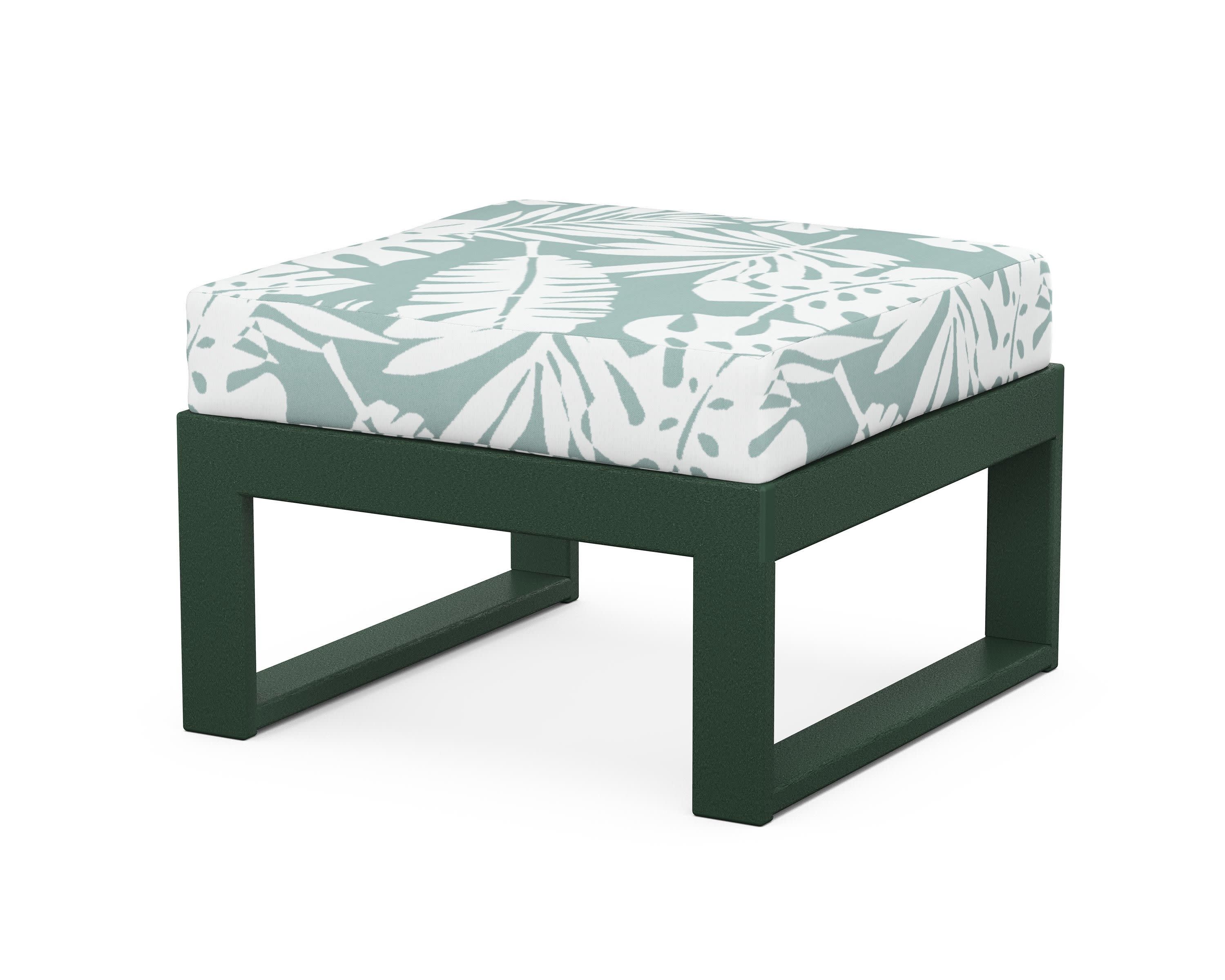 Modular Ottoman - Modern in Green / Leaf Glacier Spa