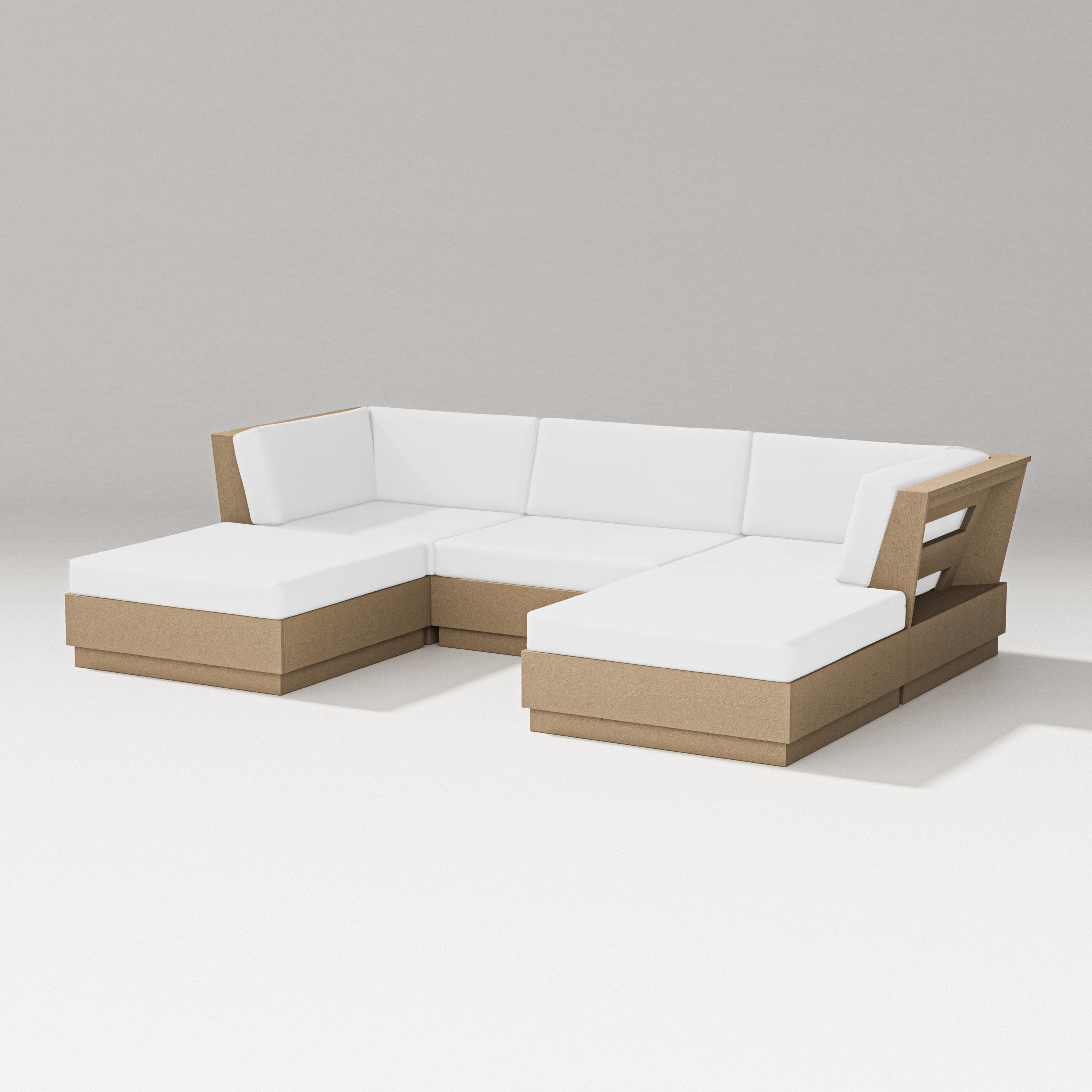 Elevate Double Chaise Sectional in Vintage Sahara / Natural