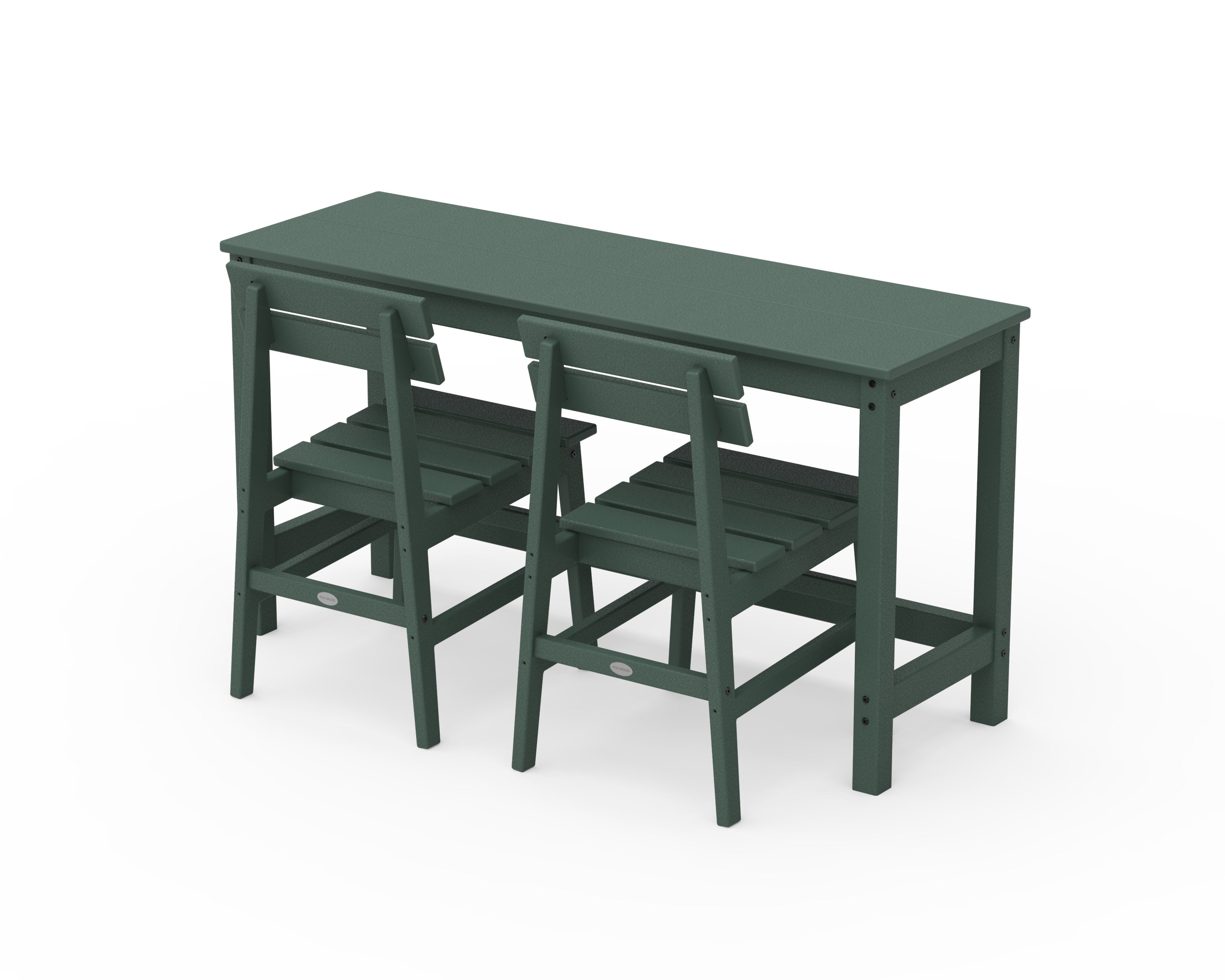 Modern Studio Plaza Chair 3-Piece Balcony Set in Green