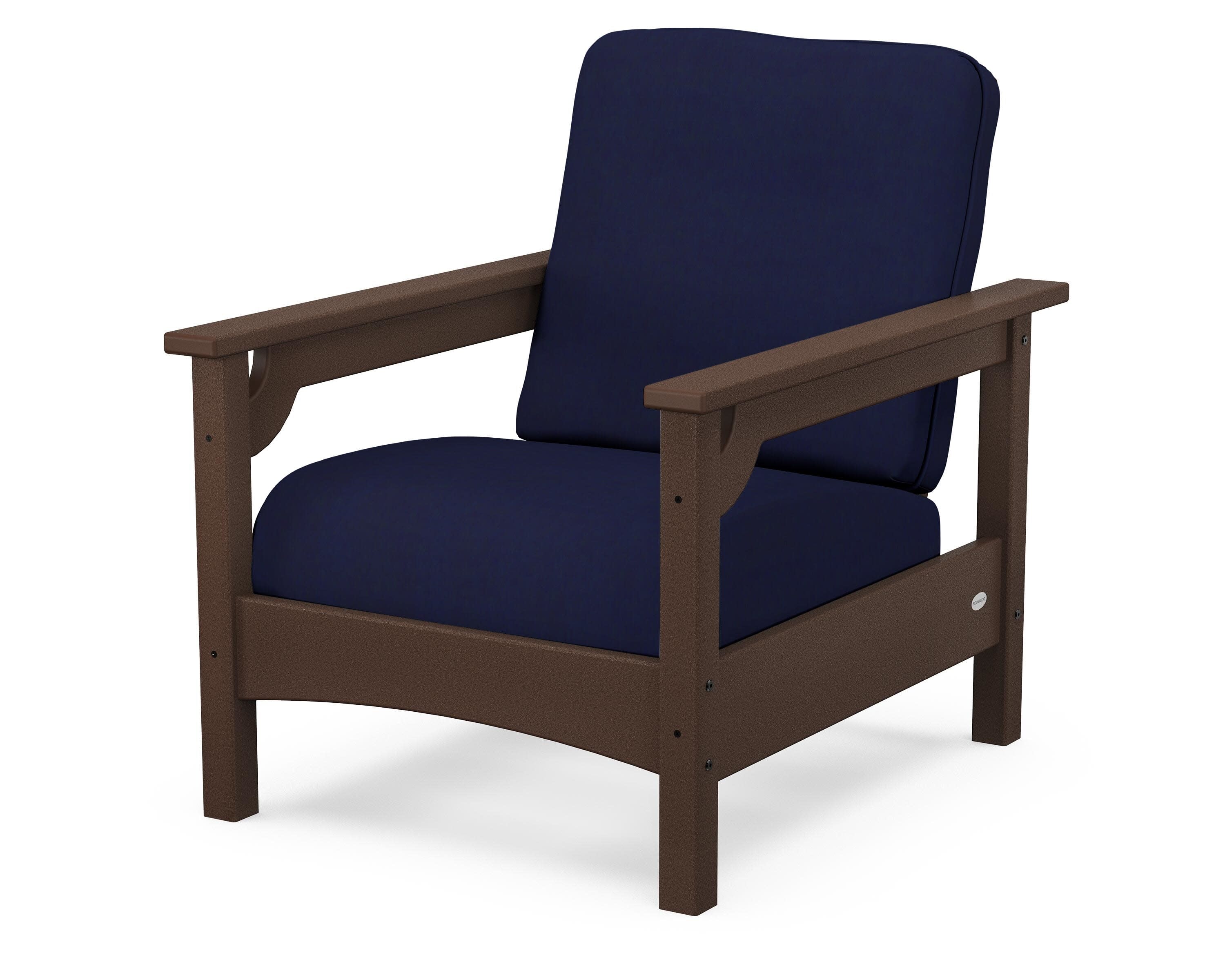 Club Chair in Mahogany / Navy