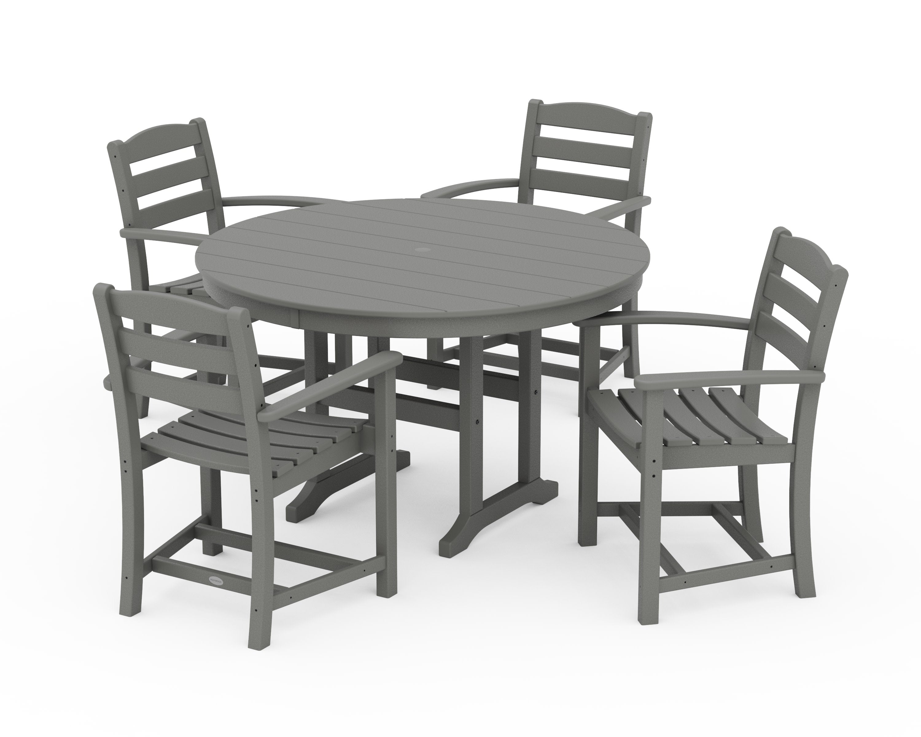 La Casa Café 5-Piece Round Farmhouse Dining Set