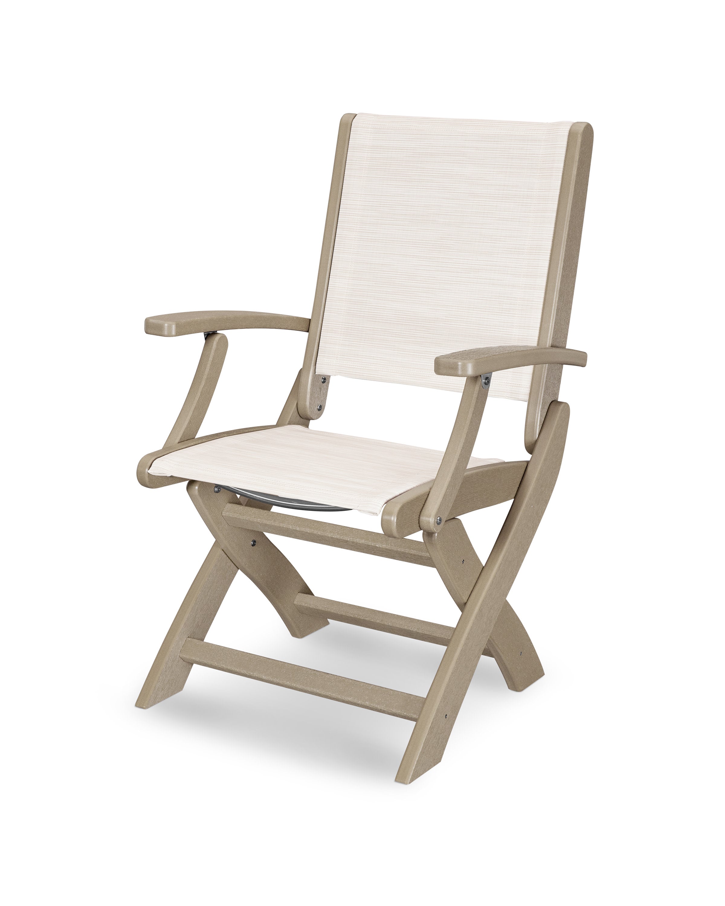Coastal Folding Chair in Vintage Sahara / Parchment Sling