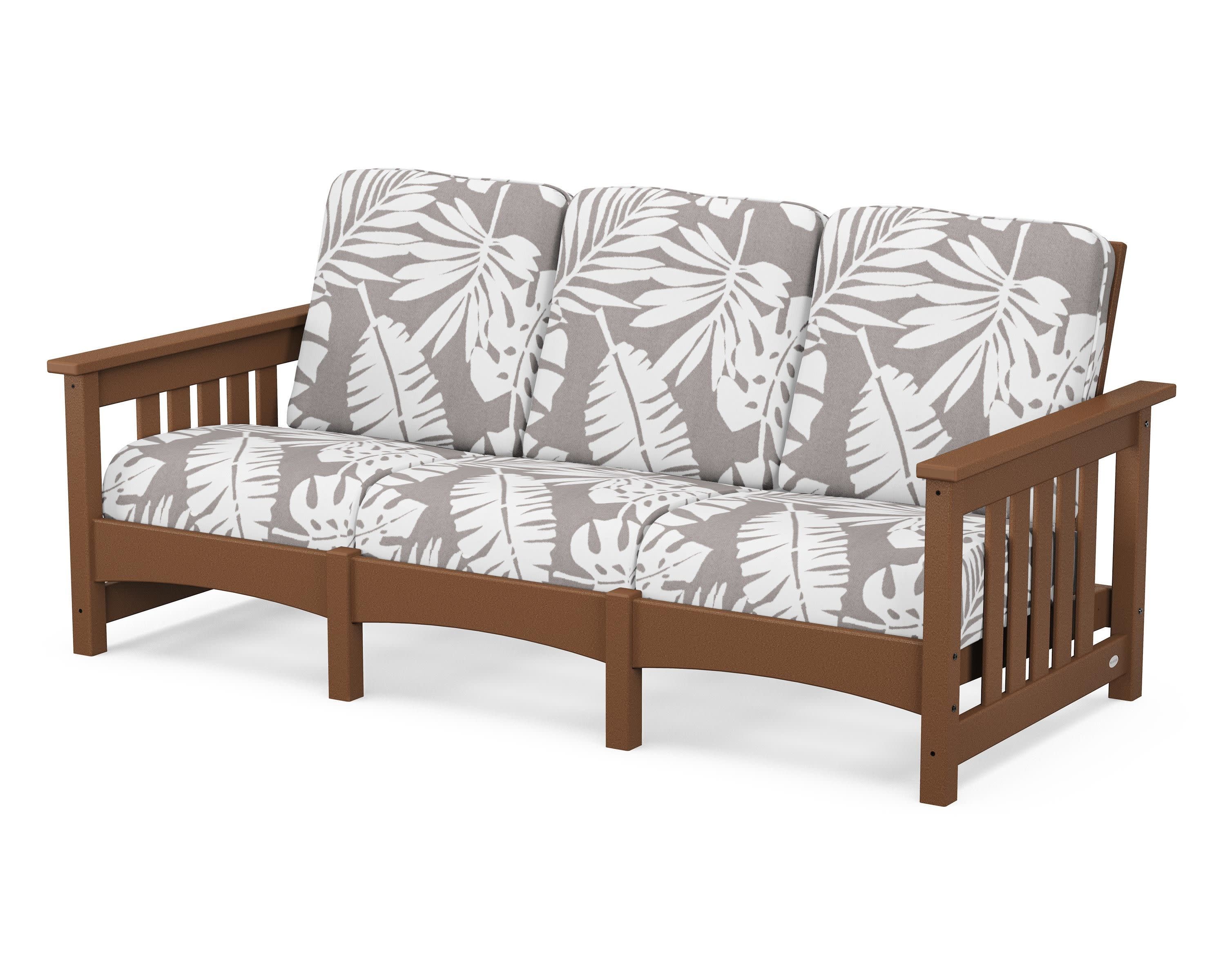 Club Mission Sofa in Teak / Leaf Grey Mist