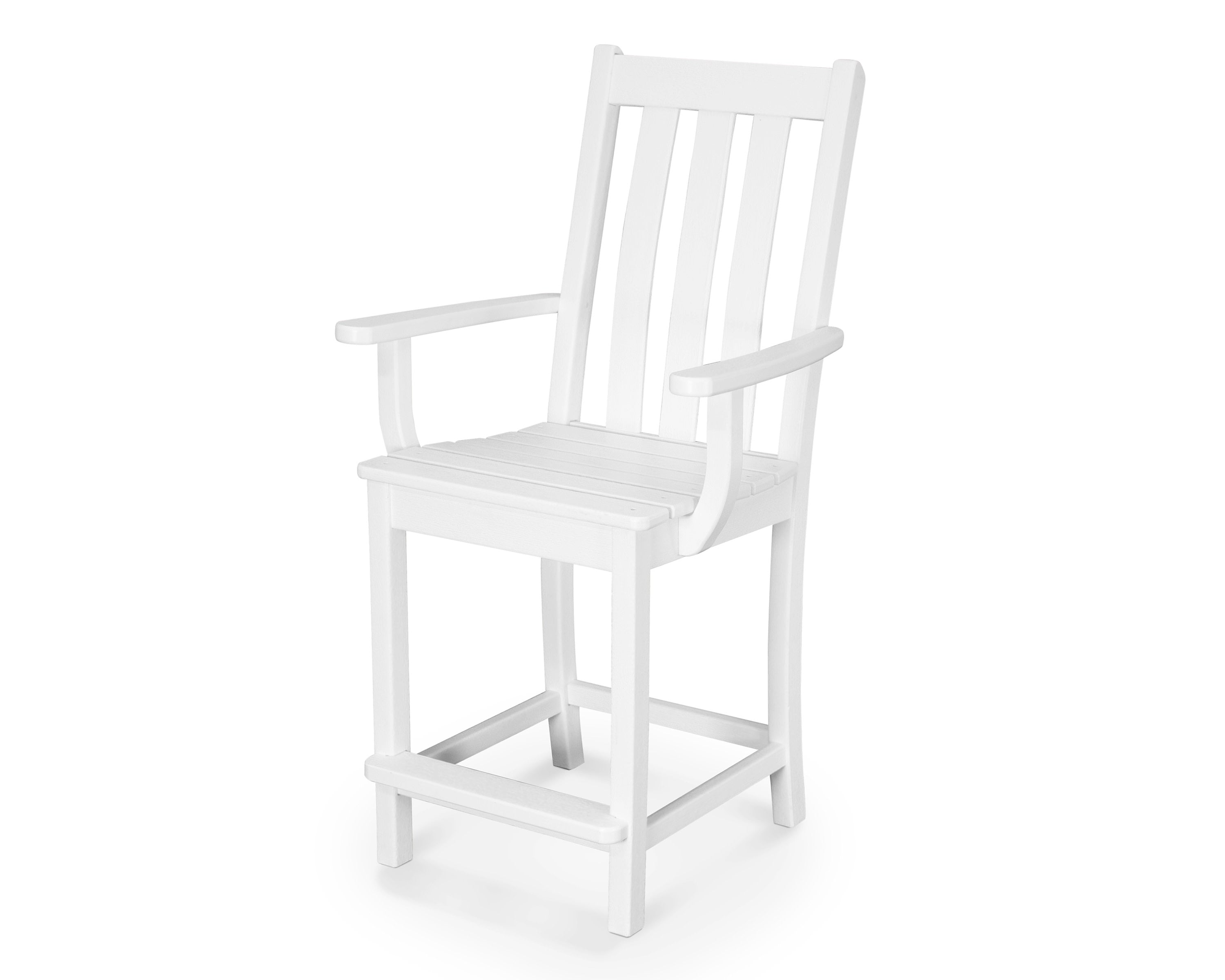 Vineyard Counter Arm Chair in White