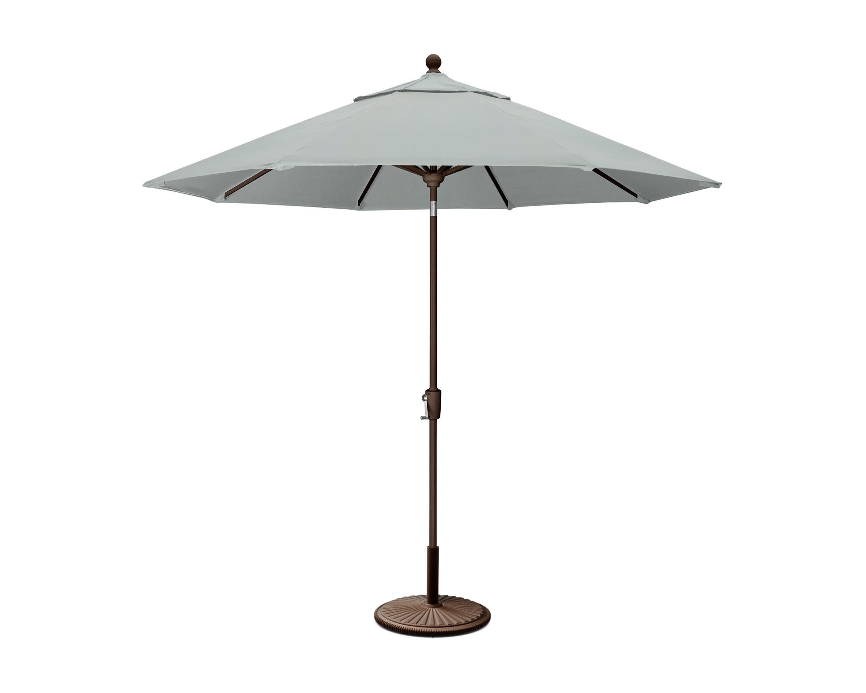 9' Tilt Market Umbrella & Base in Bronze / Spa