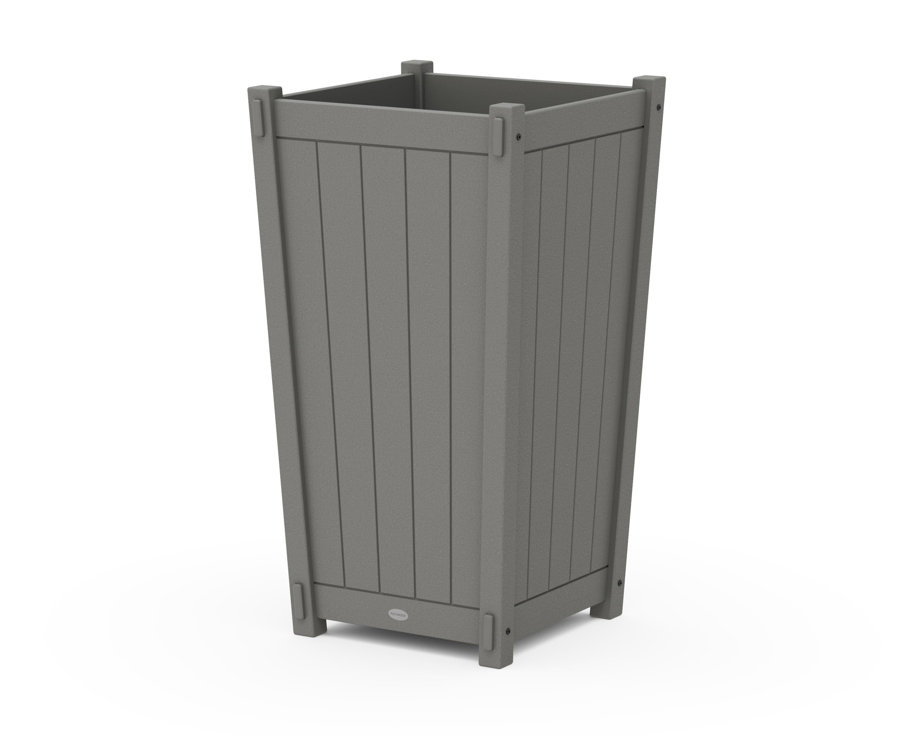 Vineyard Large Tapered Square Tall Planter Box in Slate Grey