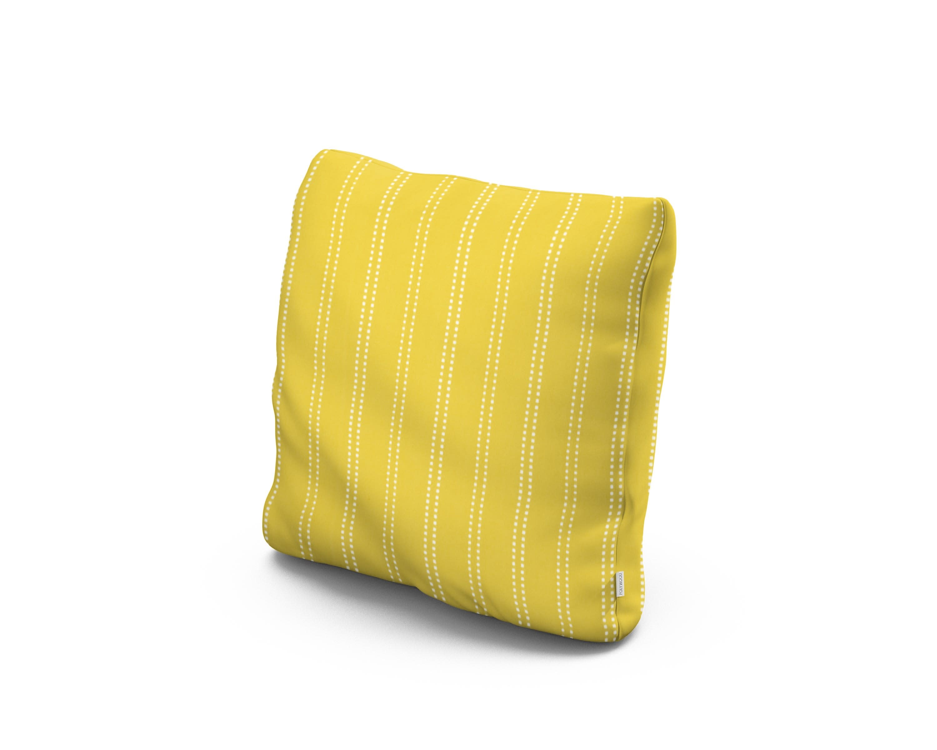 16" Outdoor Throw Pillow in Stitch Canary