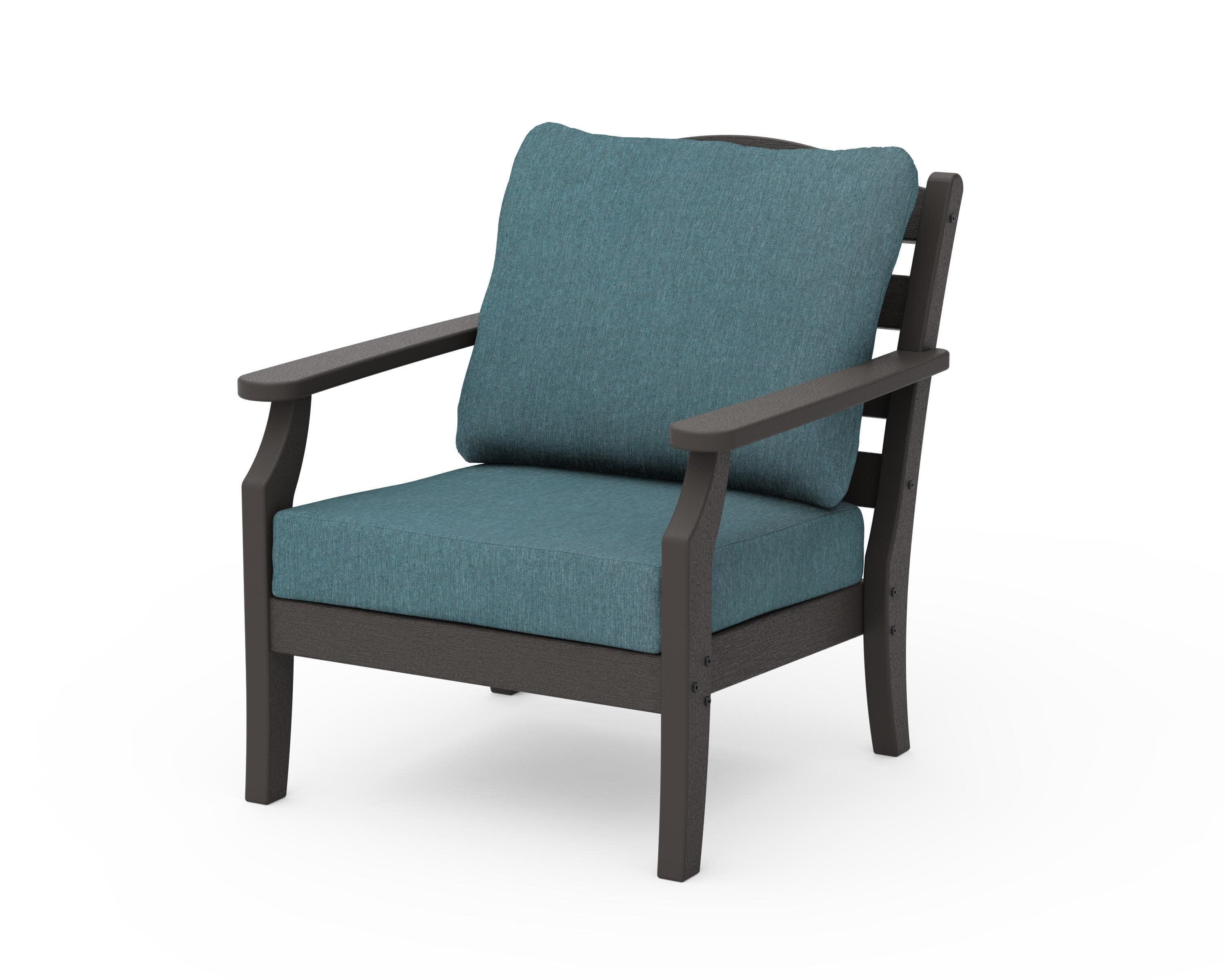 Savannah Deep Seating Chair in Vintage Coffee / Ocean Teal