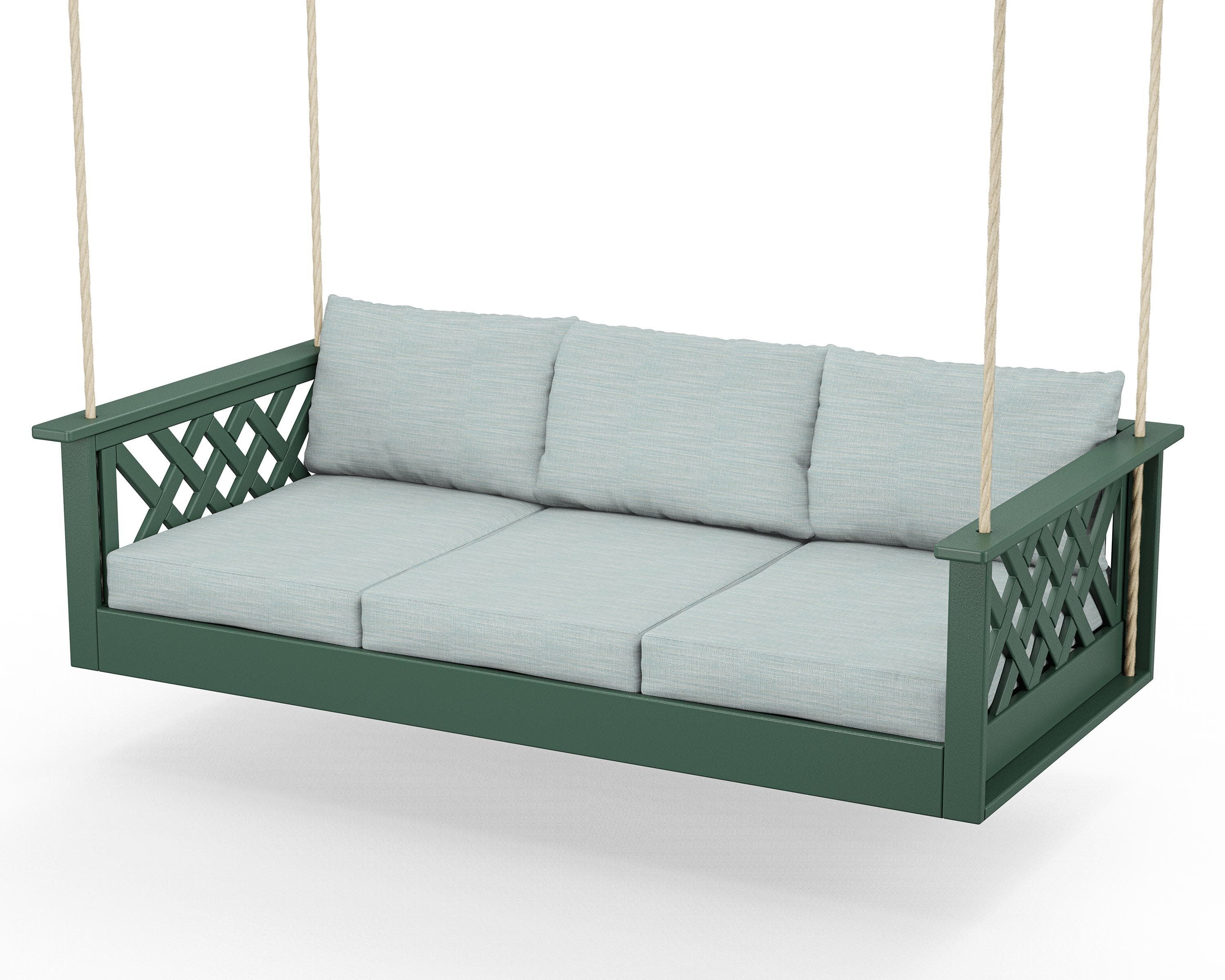 Wovendale Daybed Swing in Green / Soothe Mist