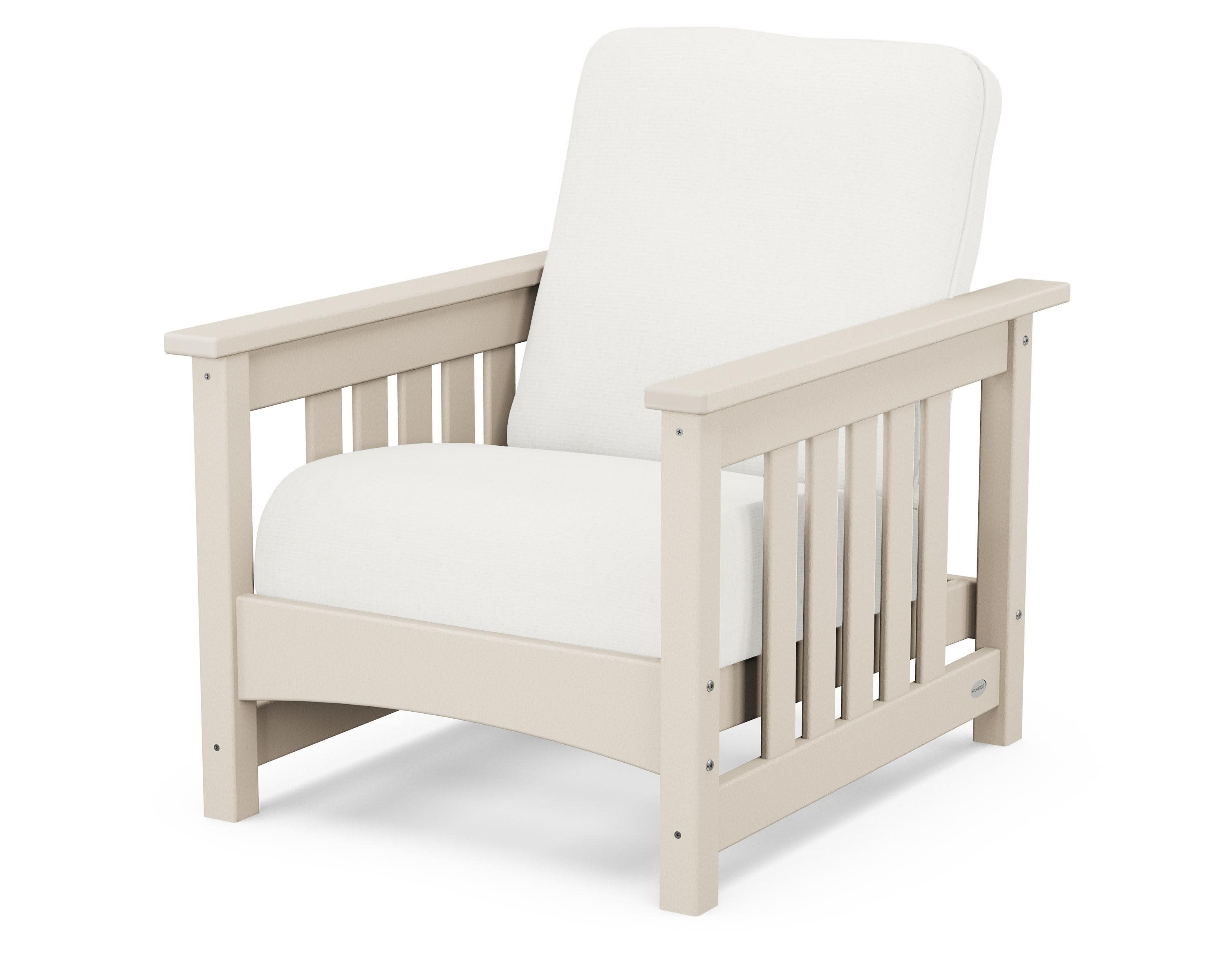 Club Mission Chair in Sand / Natural Linen