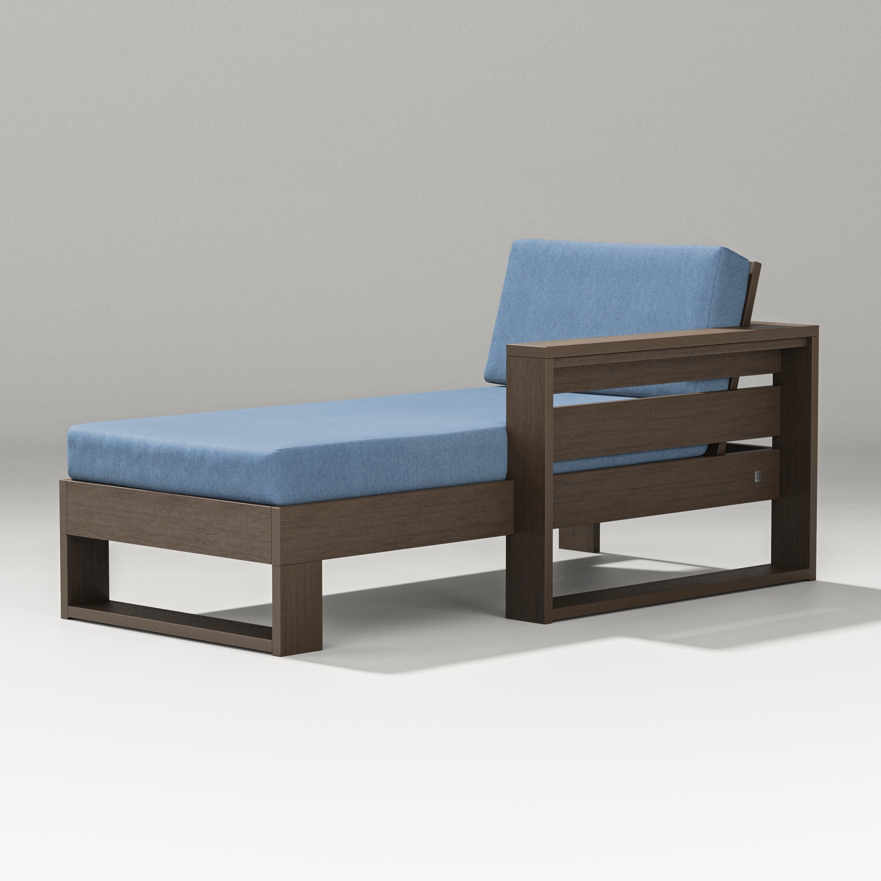 Latitude Modular Right Arm Chaise in Kona / Sky Blue