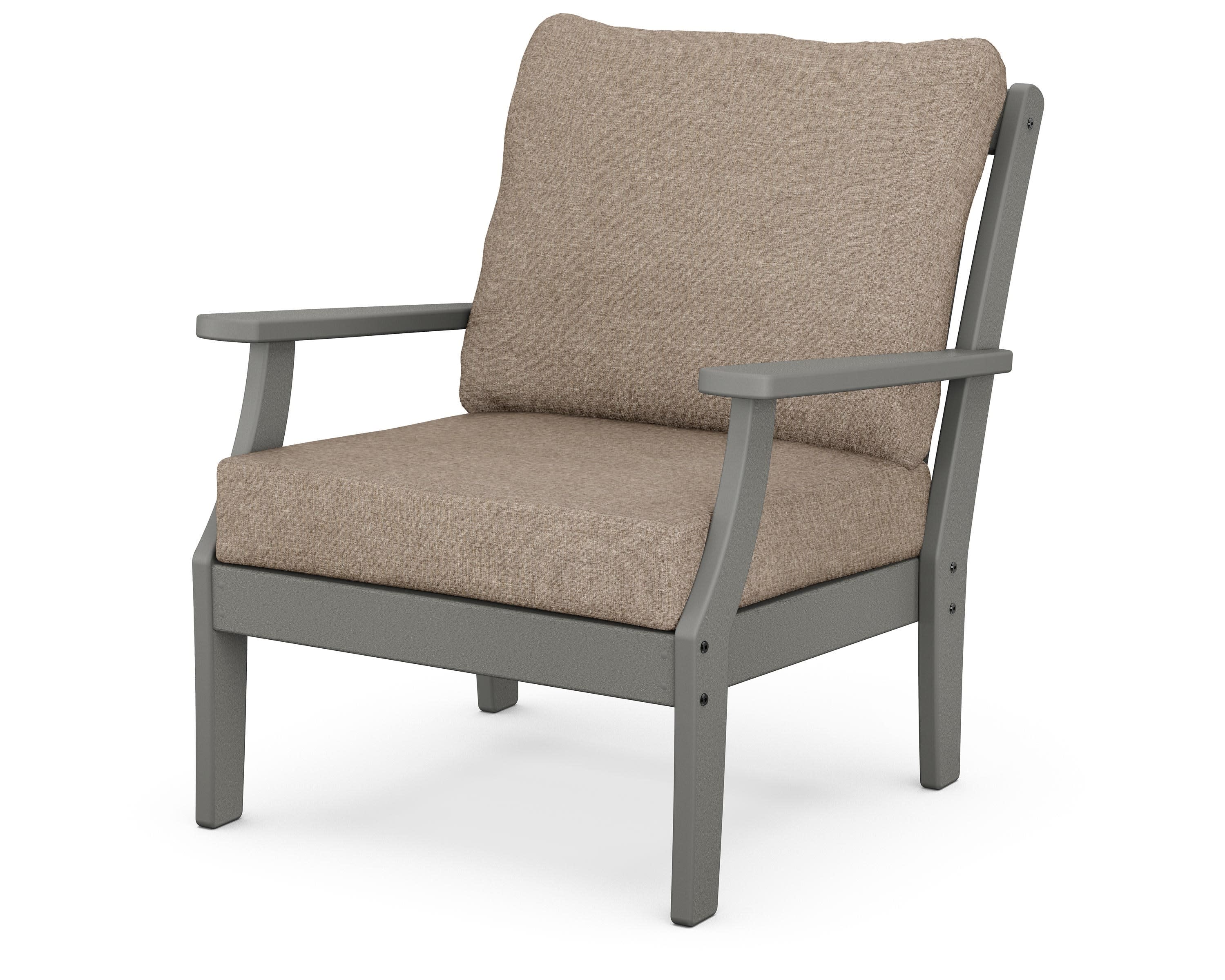 Braxton Deep Seating Chair in Slate Grey / Spiced Burlap