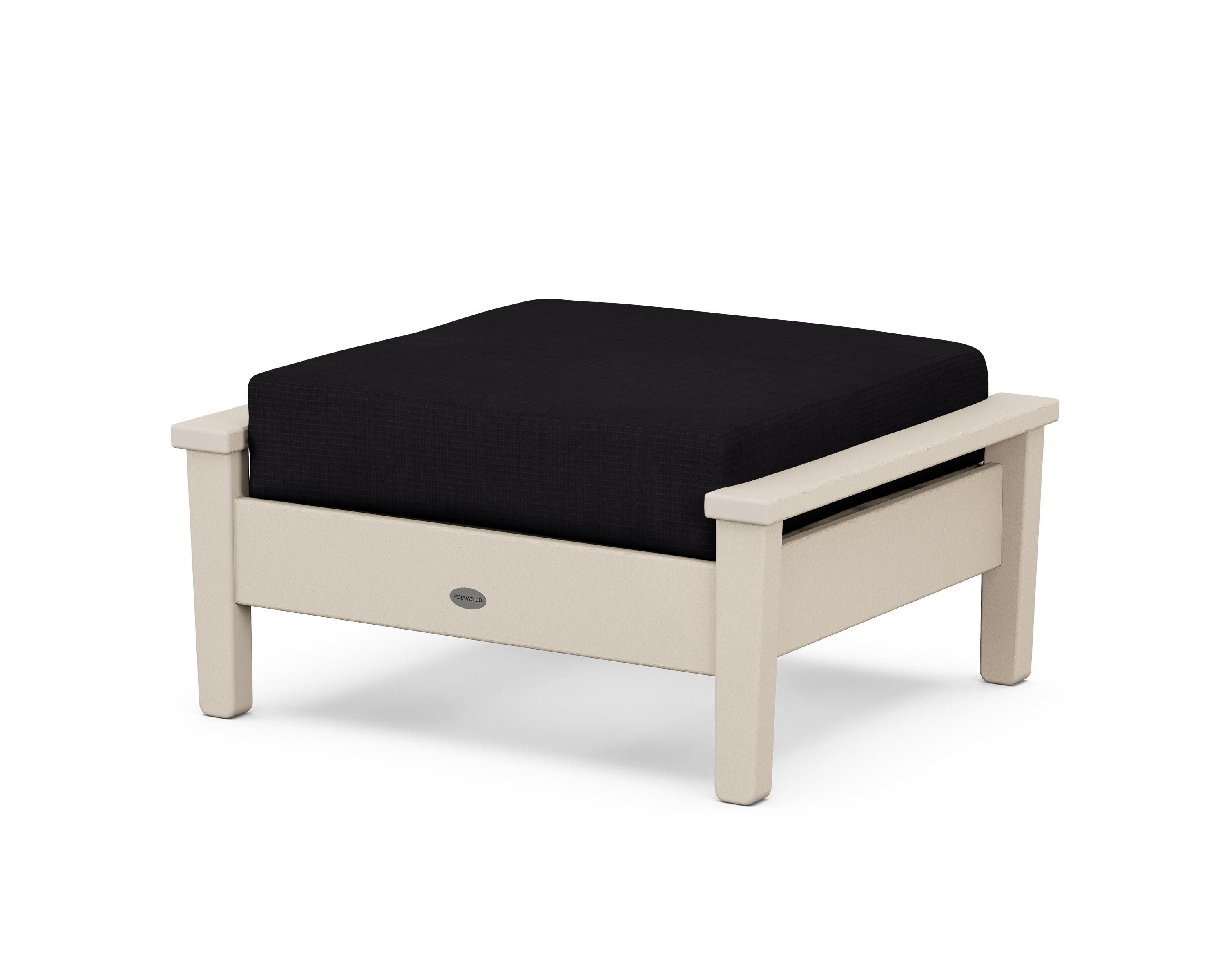 Prescott Deep Seating Ottoman in Sand / Midnight Linen