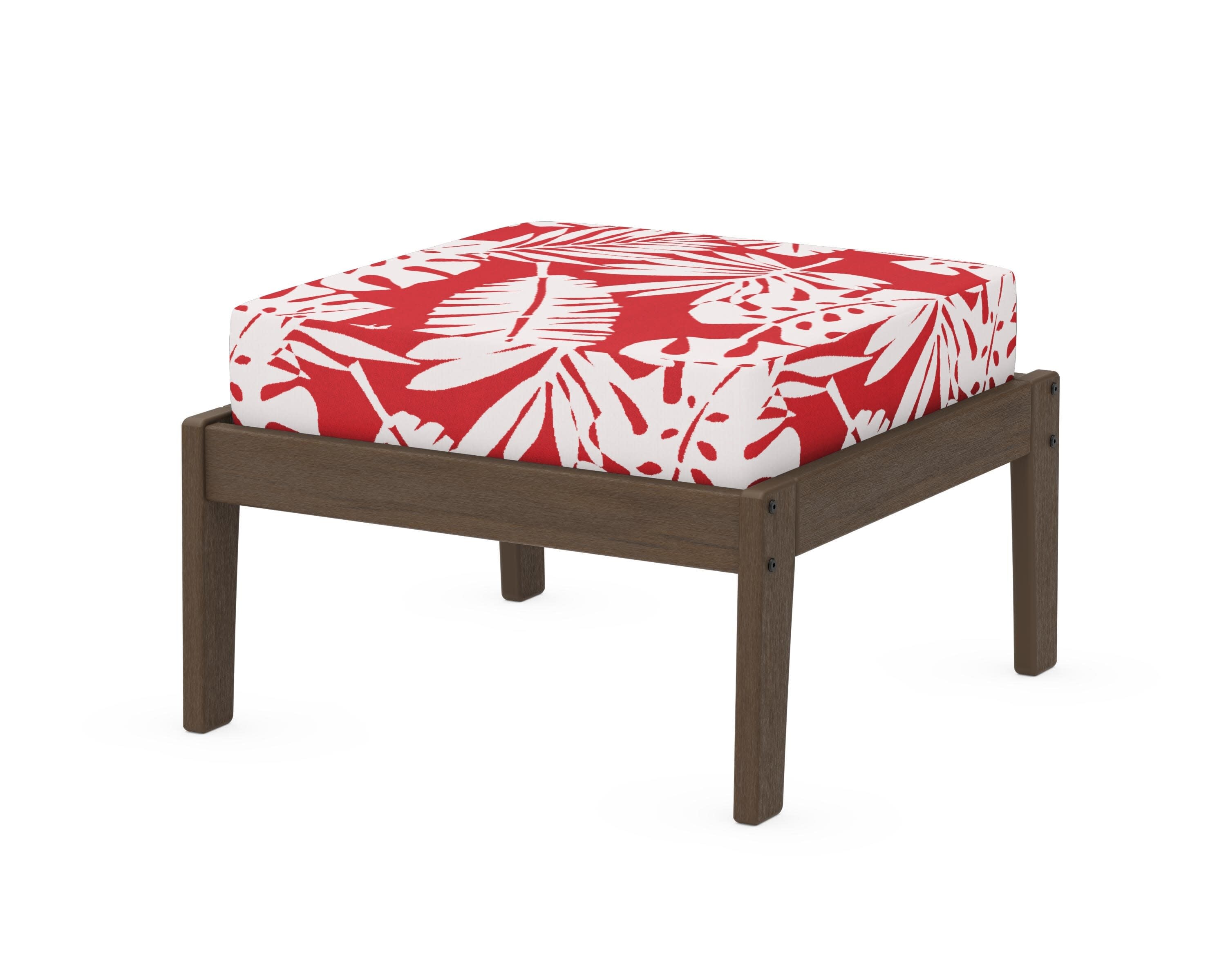 Deep Seating Ottoman in Kona / Leaf Crimson