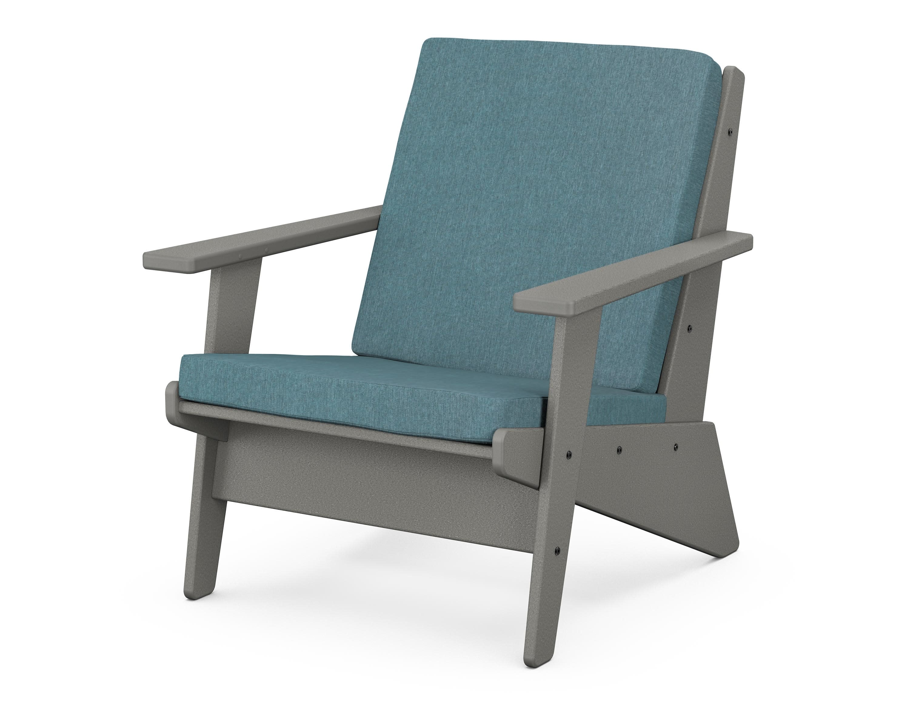 Riviera Modern Lounge Chair in Slate Grey / Ocean Teal