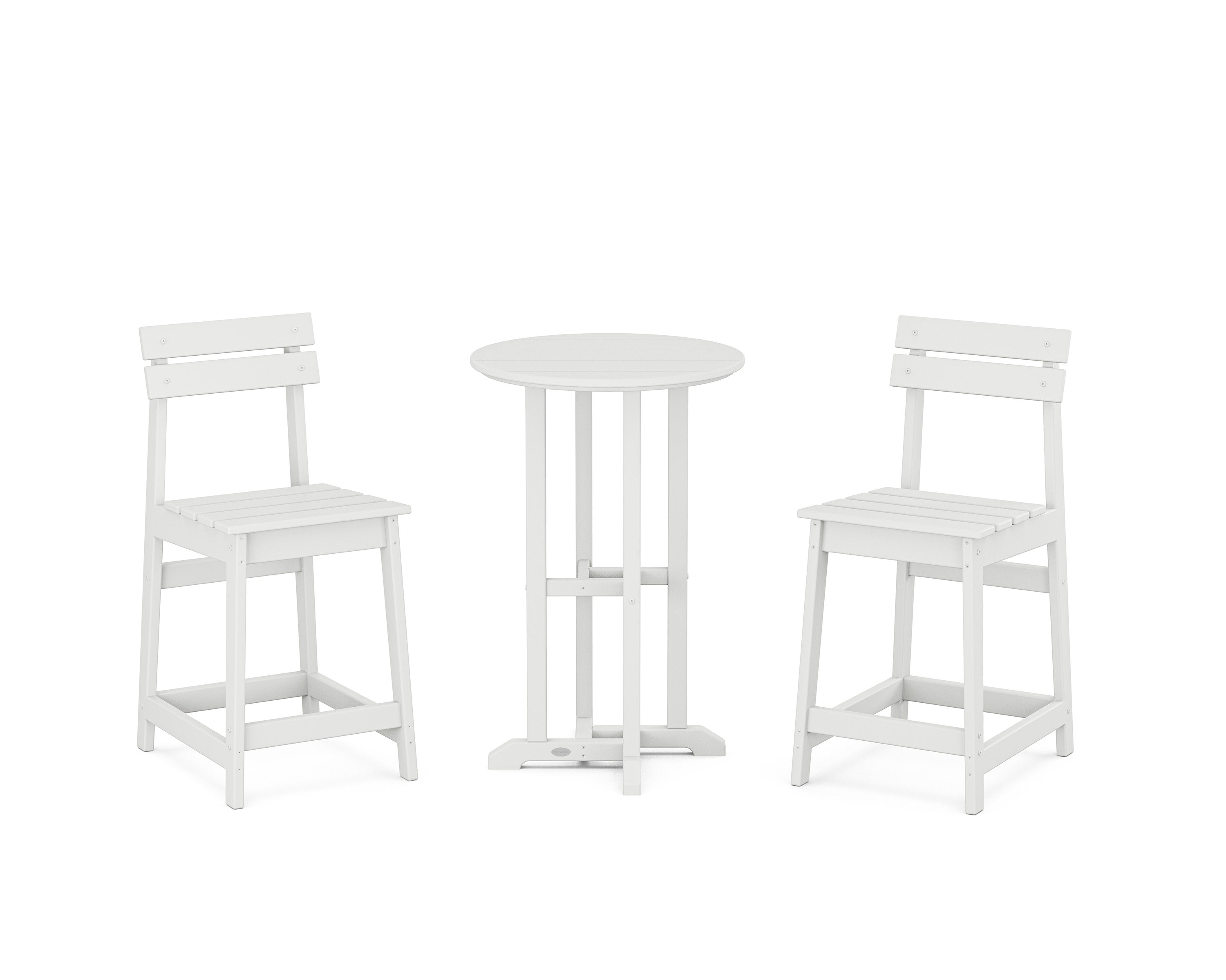 Modern Studio Plaza 3-Piece Bistro Counter Set in White