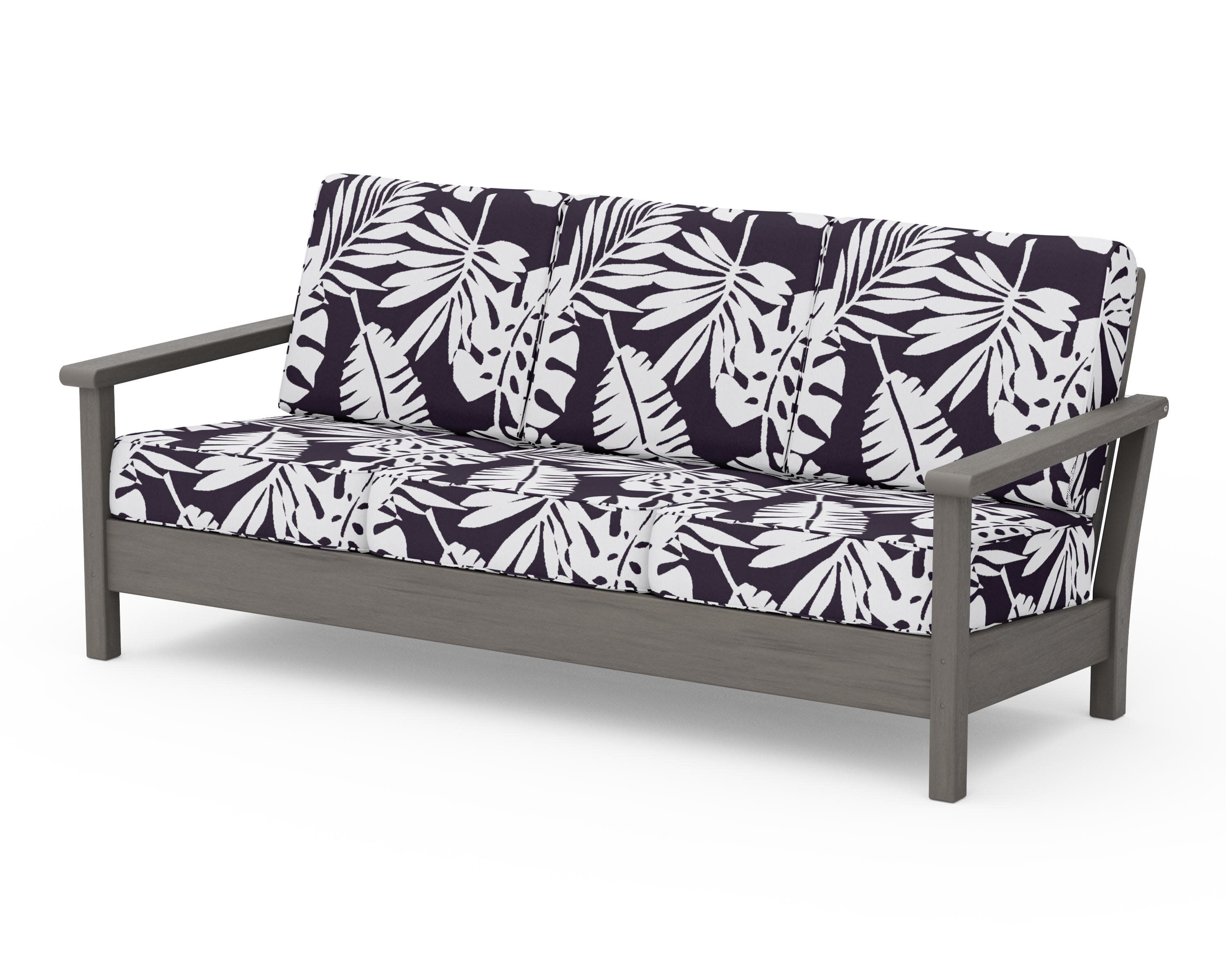 Harbour Deep Seating Sofa in Driftwood / Leaf Navy