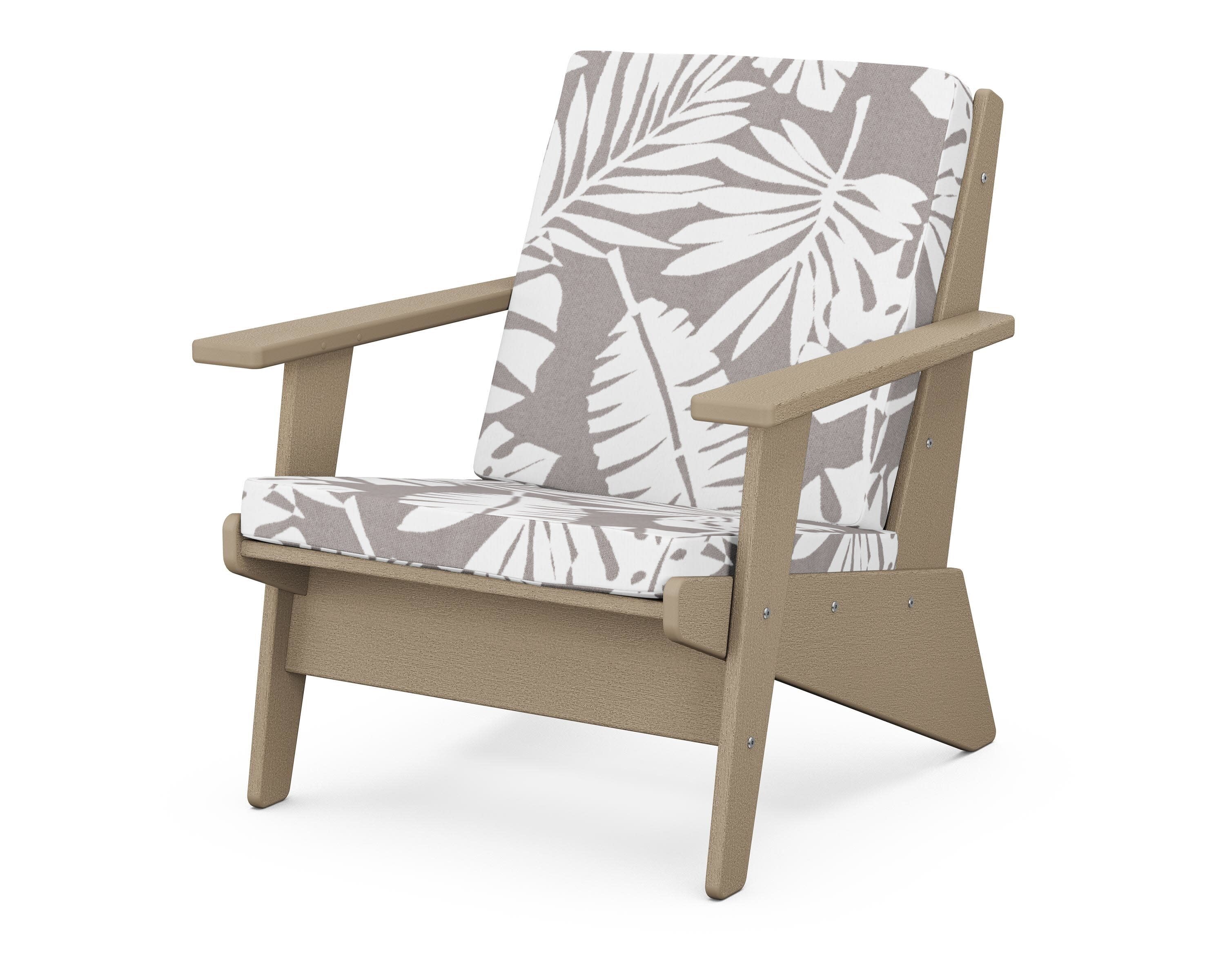 Riviera Modern Lounge Chair in Vintage Sahara / Leaf Grey Mist