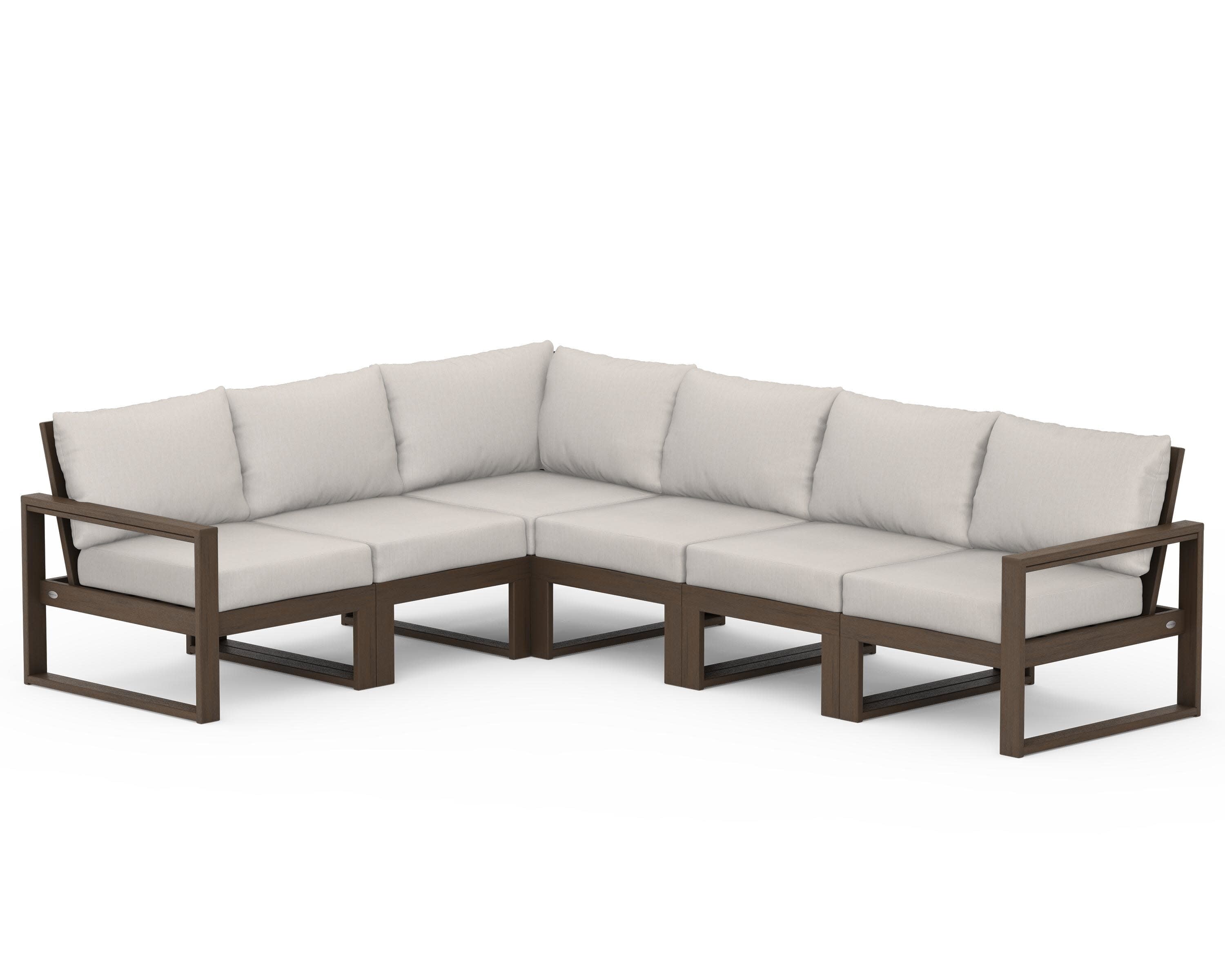 EDGE 6-Piece Modular Deep Seating Set in Kona / Cast Ash