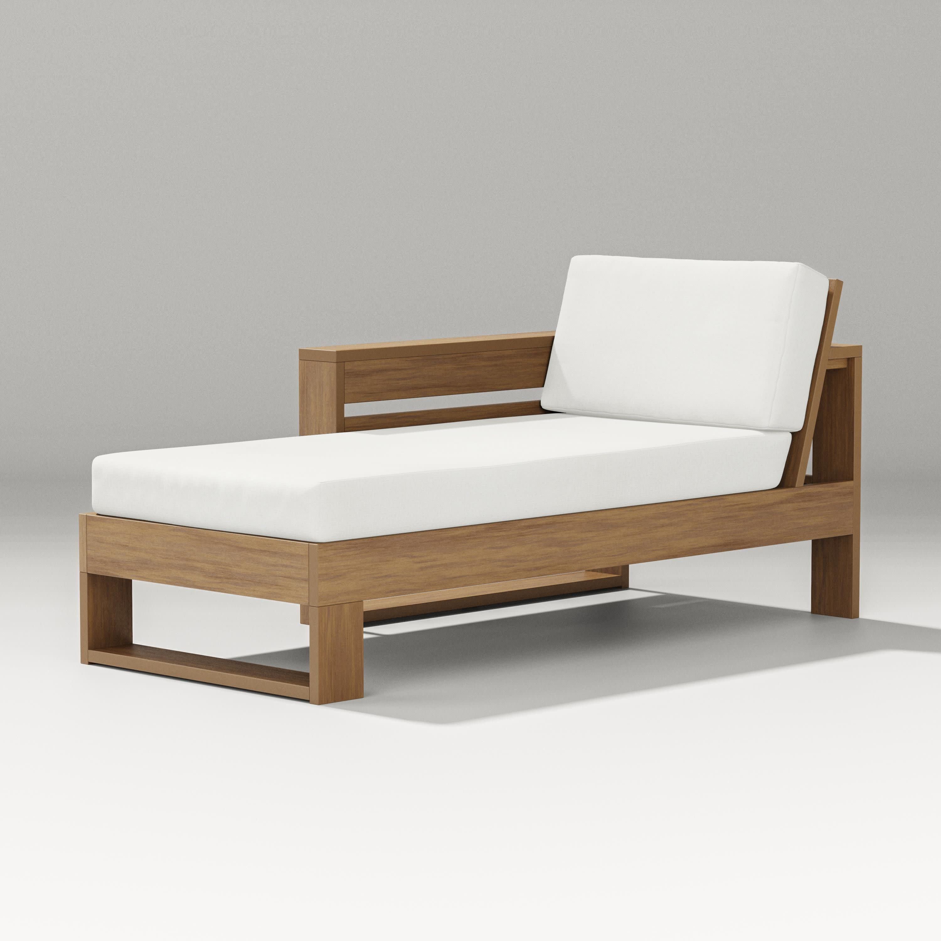 Latitude Modular Left Arm Chaise in Natural / Natural Linen