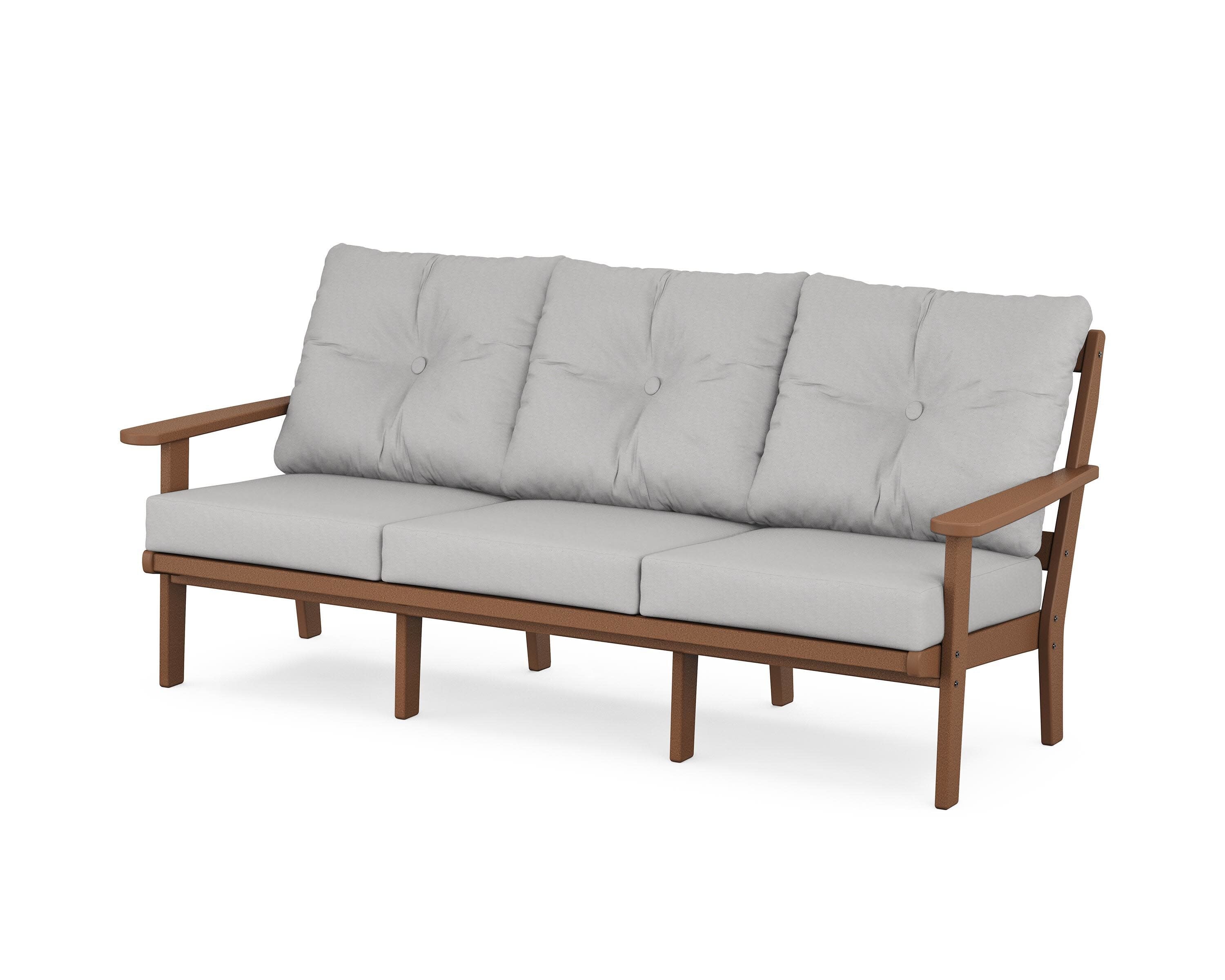 Mission Deep Seating Sofa in Teak / Diamond in the Rough