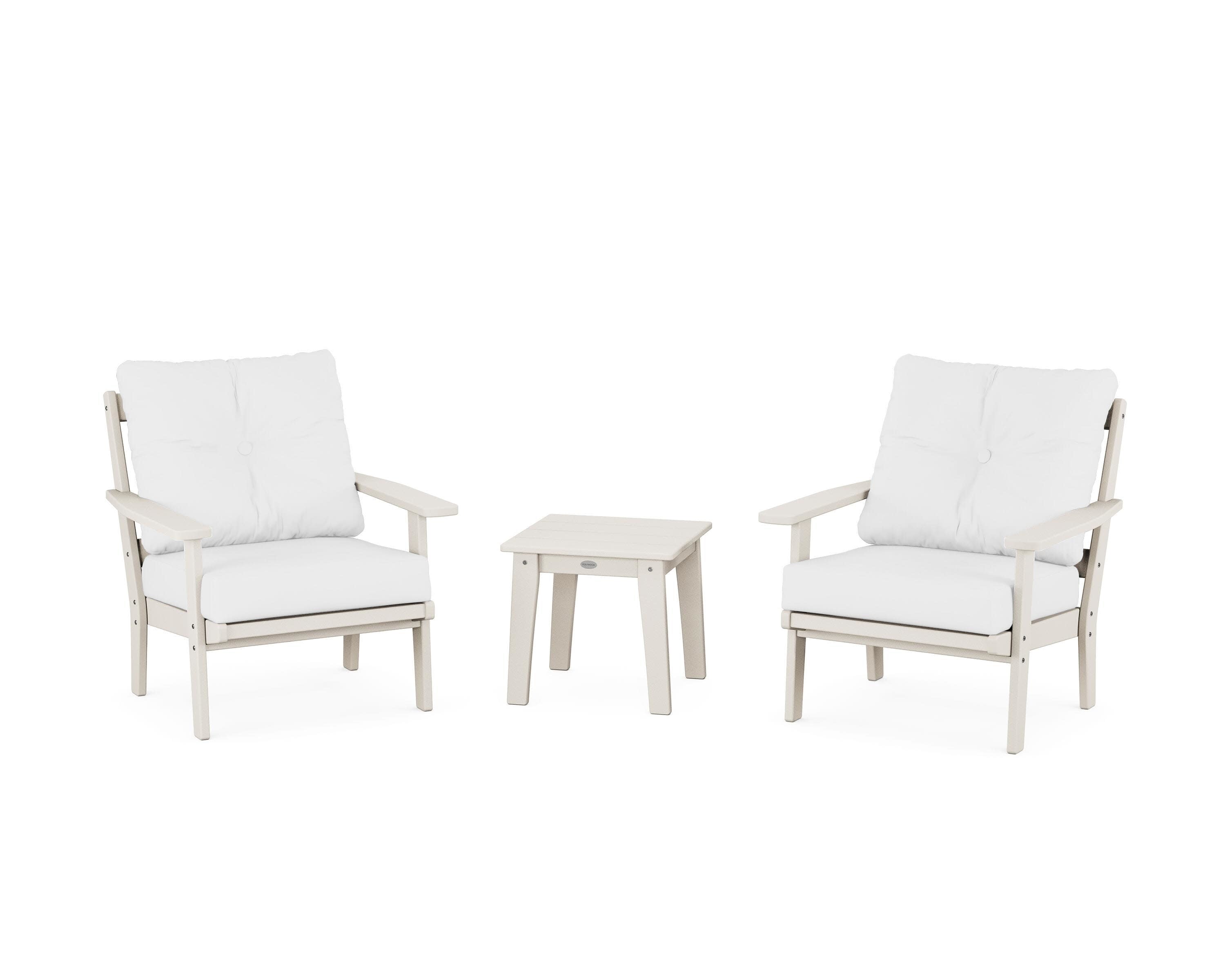 Prairie 3-Piece Deep Seating Set in Sand / Natural