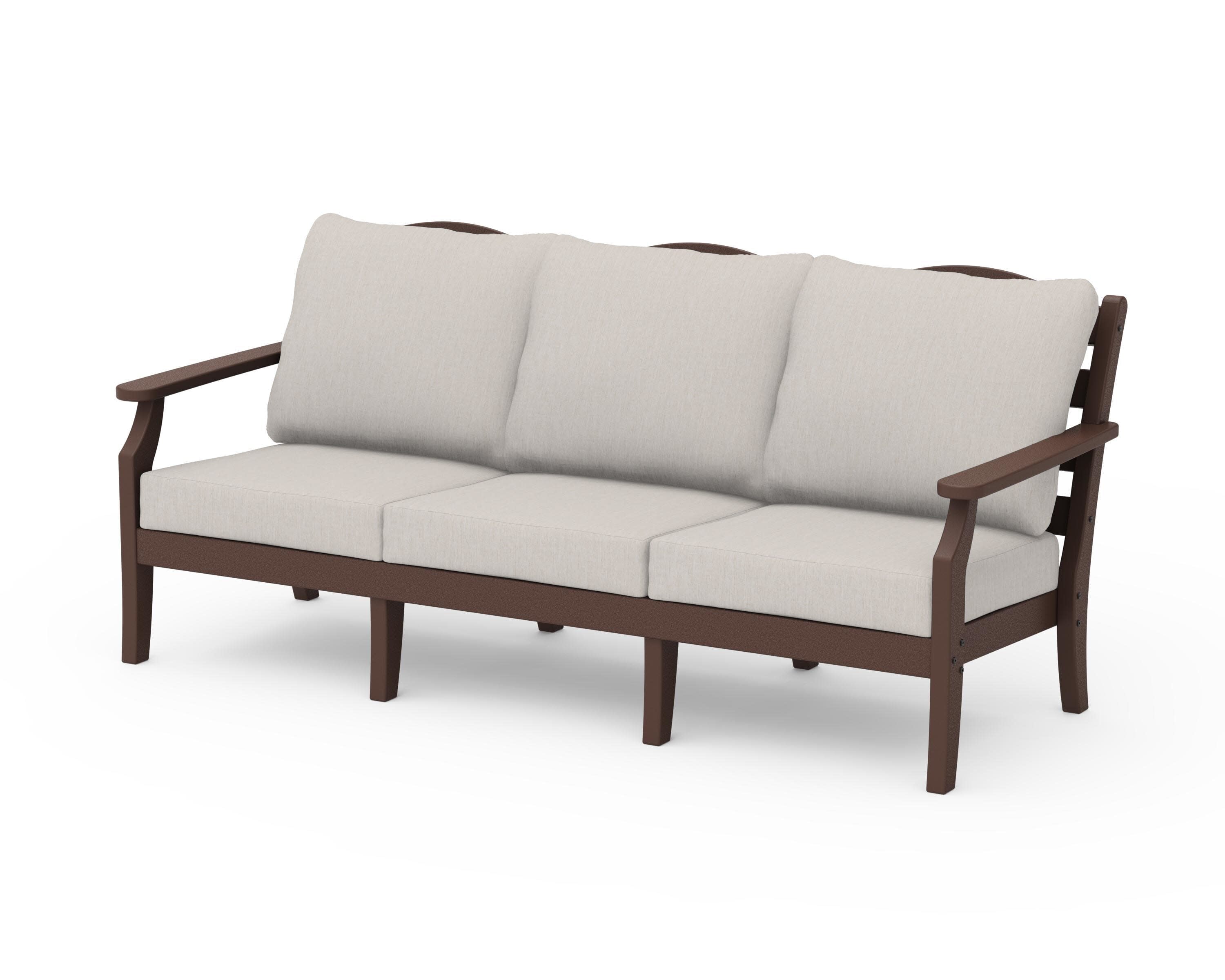 Savannah Deep Seating Sofa in Mahogany / Cast Ash