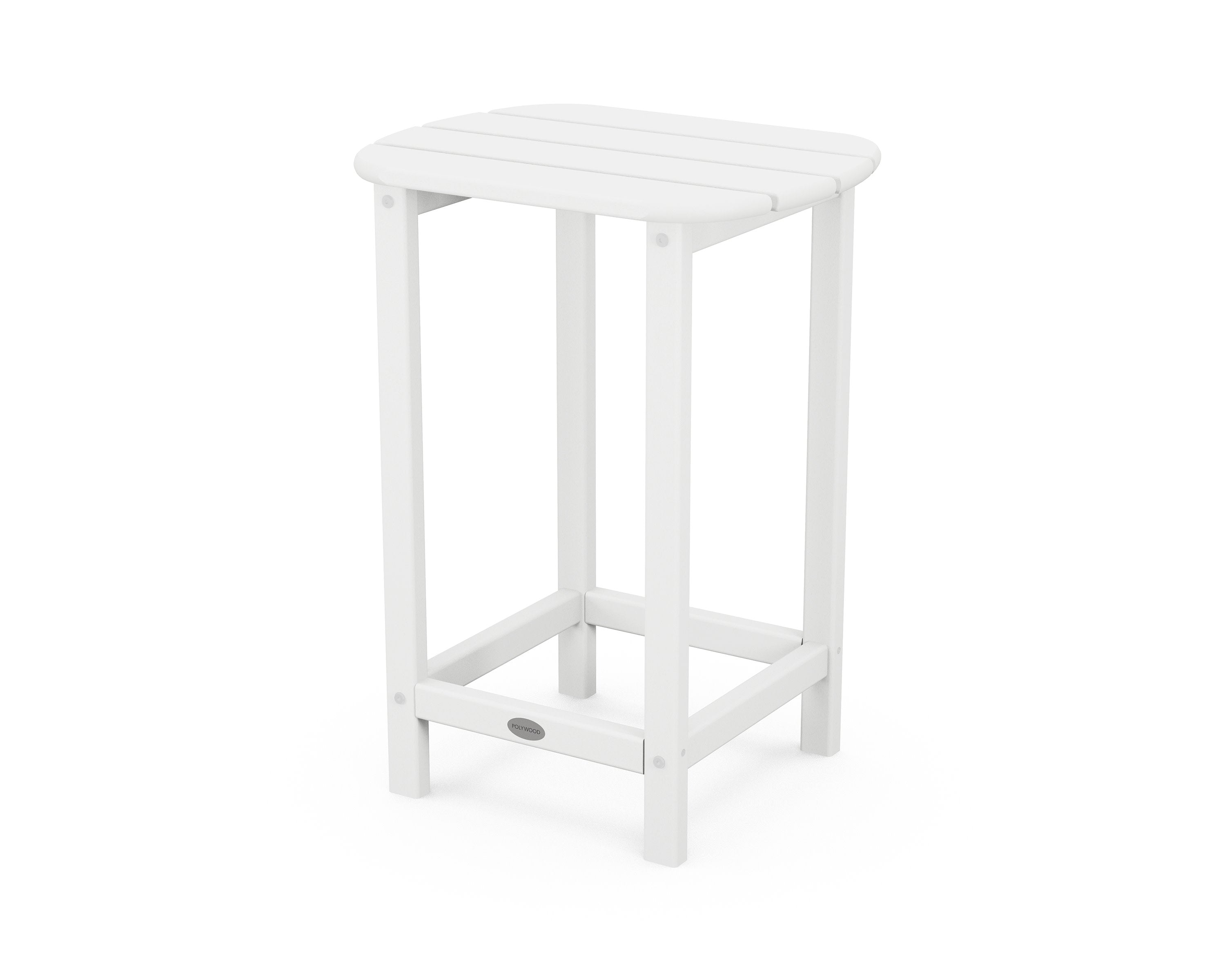 South Beach 26" Counter Side Table in White