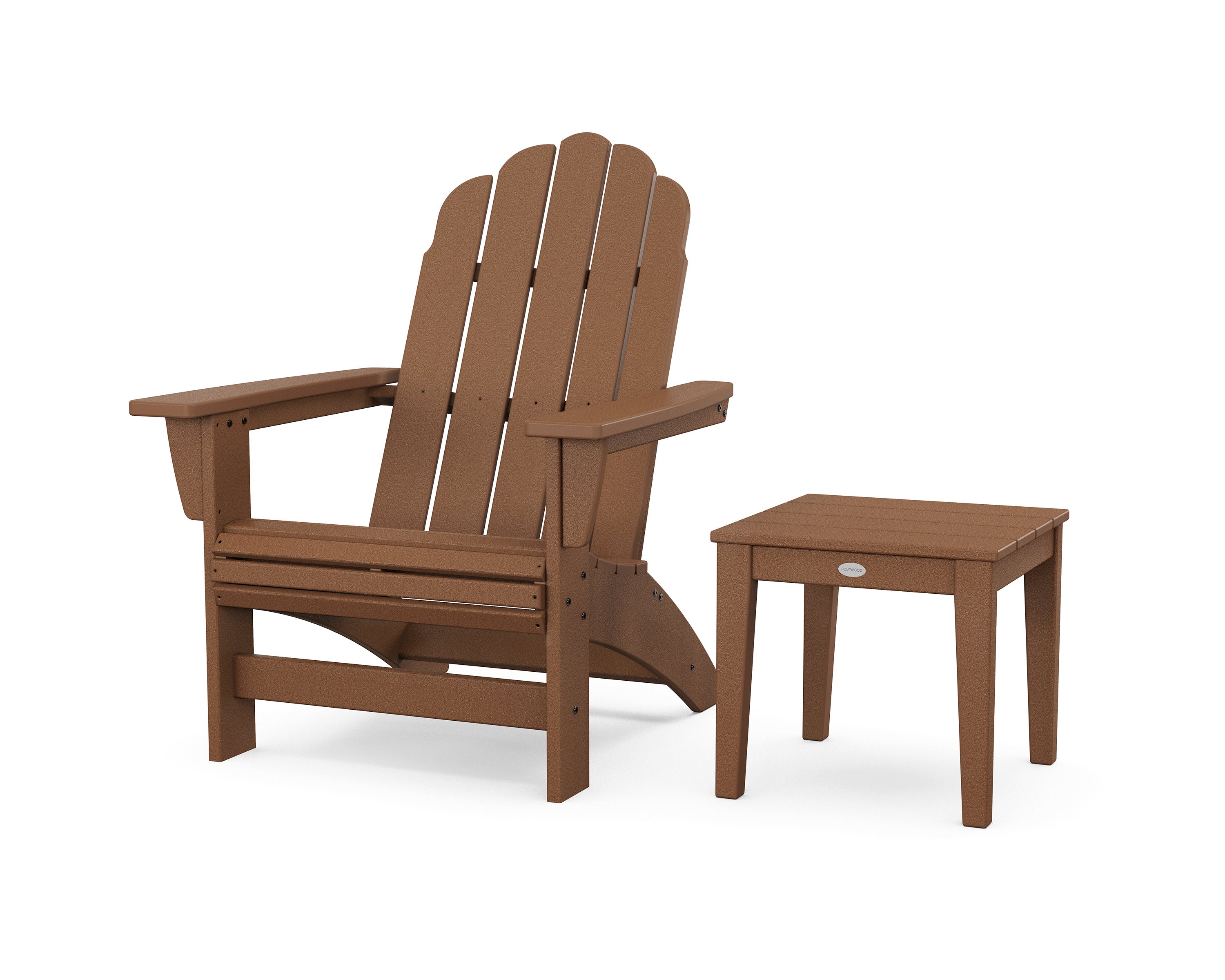 Vineyard Grand Adirondack Chair with Side Table in Teak