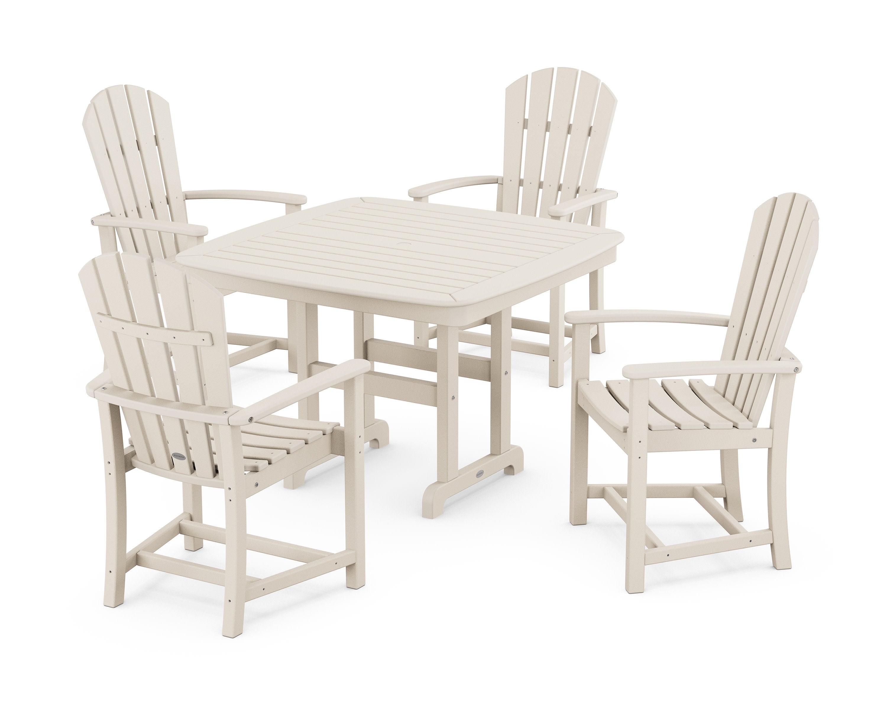 Palm Coast 5-Piece Dining Set with Trestle Legs in Sand