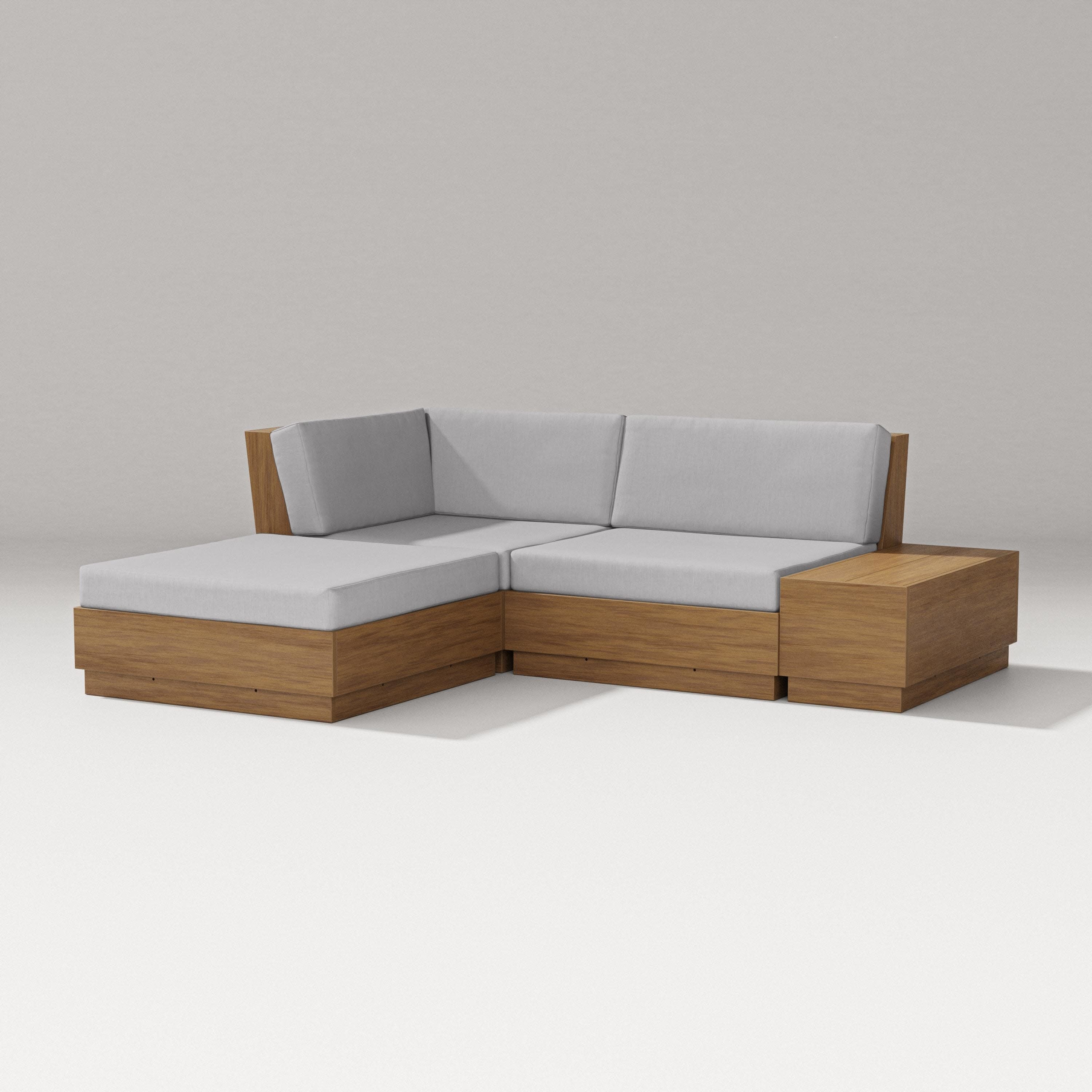 Elevate Loveseat Sectional with Chaise in Natural / Granite