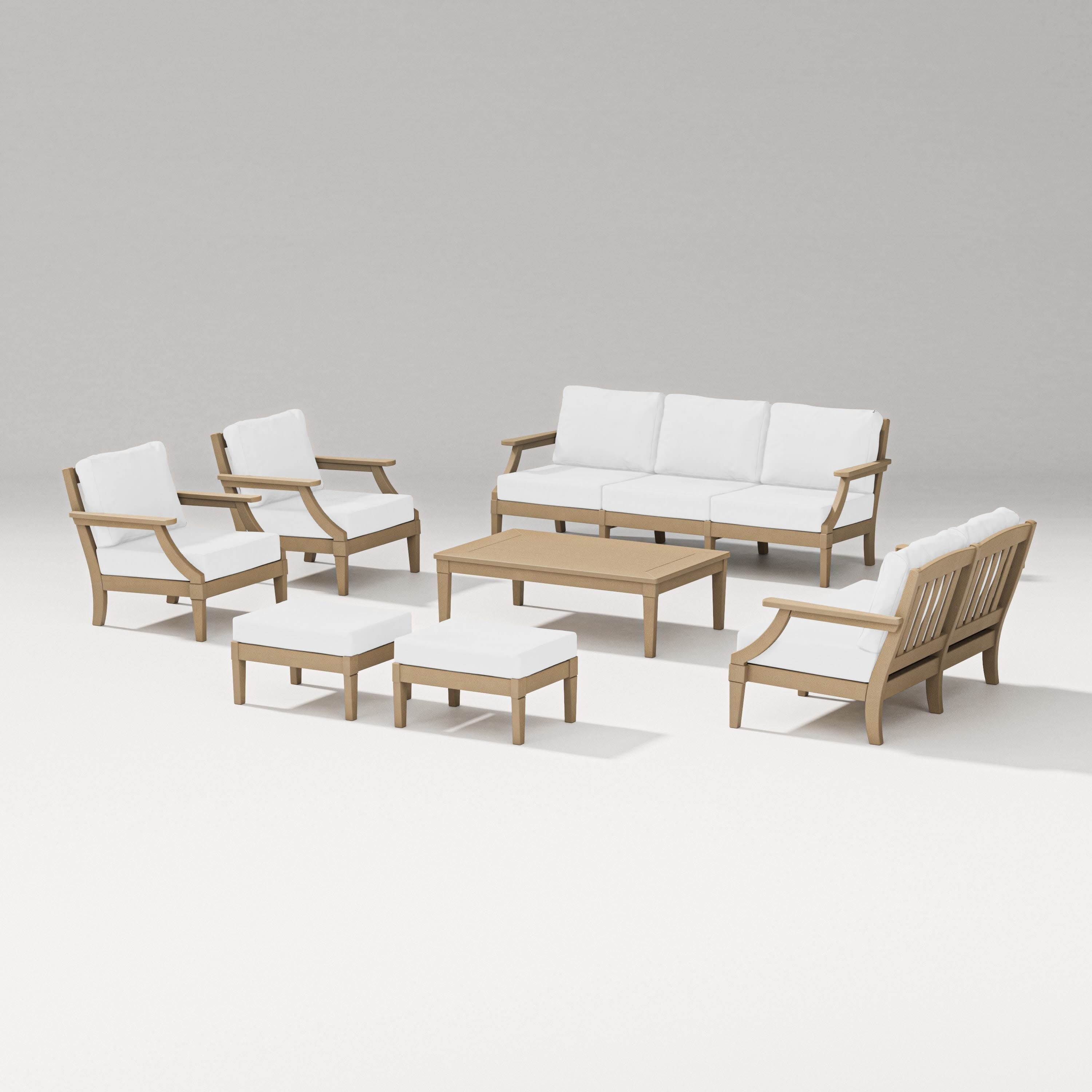 Estate 7-Piece Lounge Sofa Set in Vintage Sahara / Natural