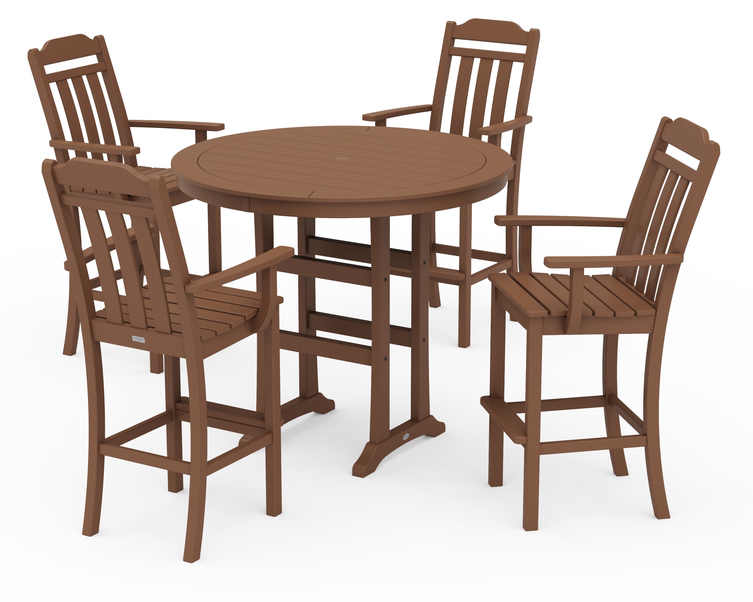 Cottage 5-Piece Round Bar Set in Teak