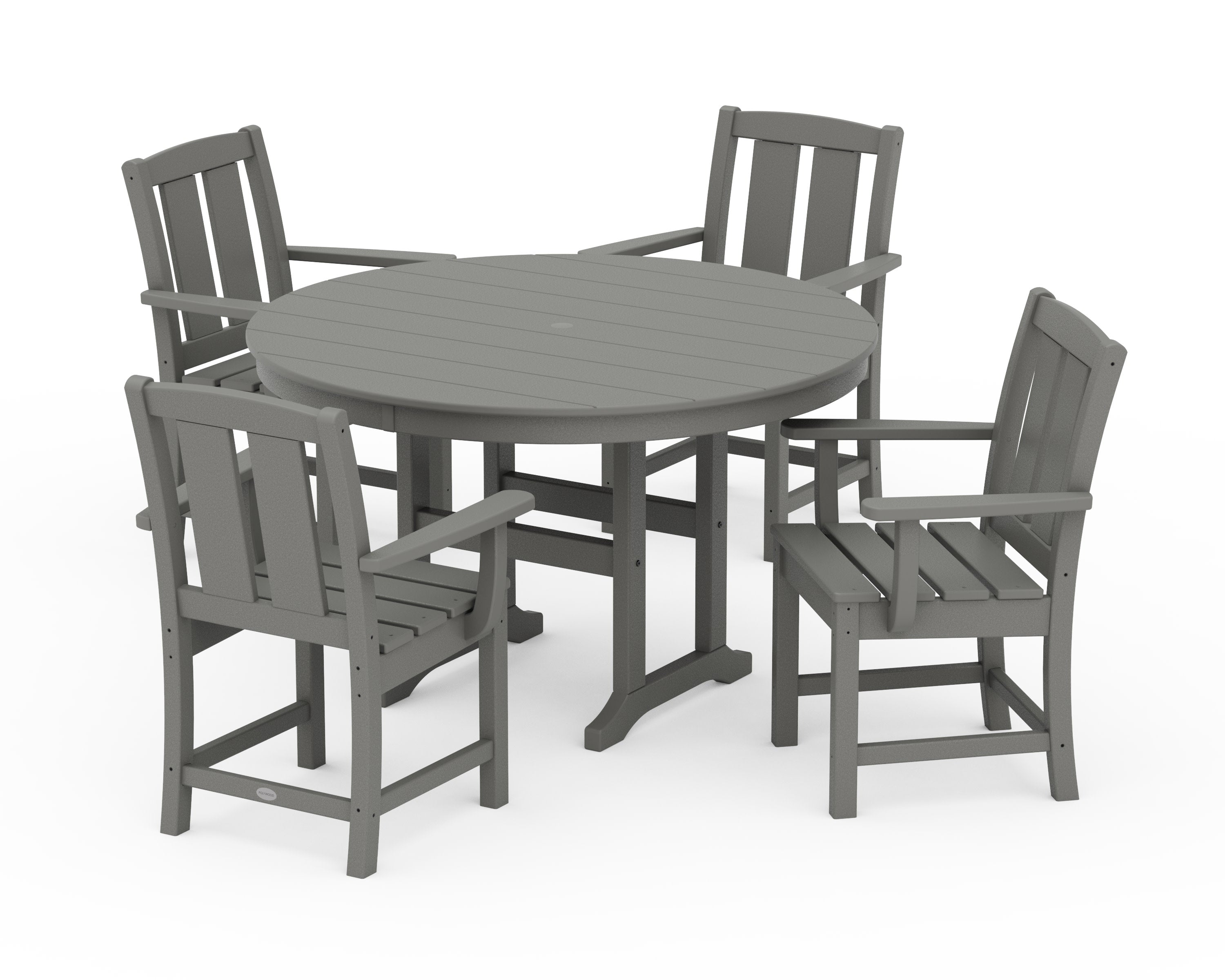 Mission 5-Piece Round Farmhouse Dining Set
