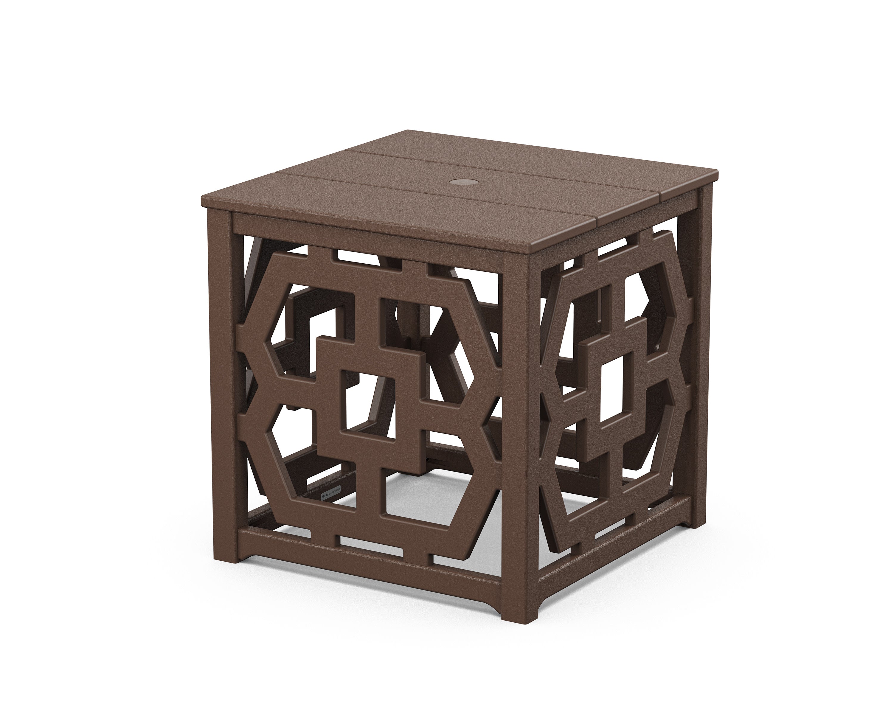Chinoiserie Umbrella Stand Accent Table in Mahogany