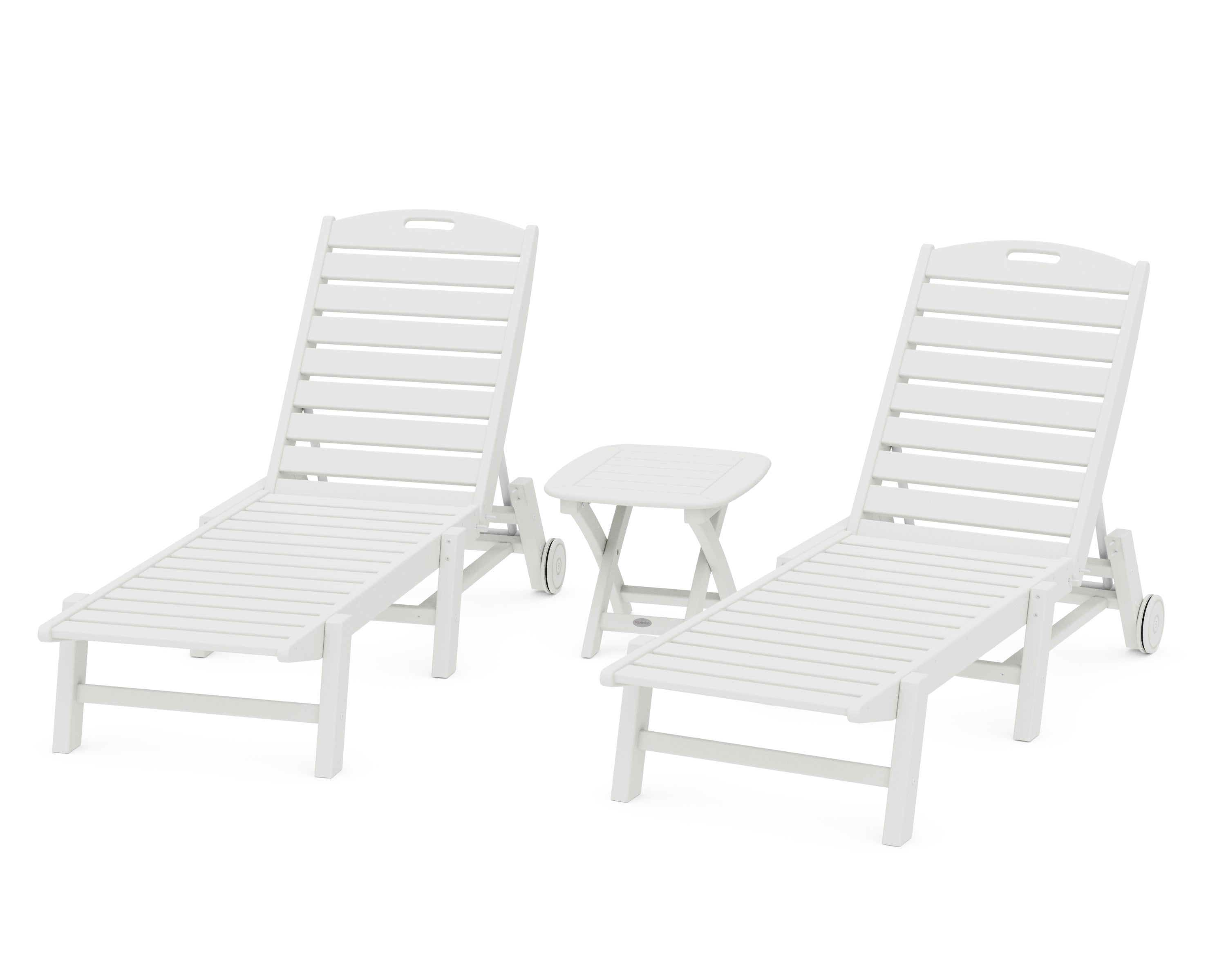 Nautical 3-Piece Chaise Set in Vintage White