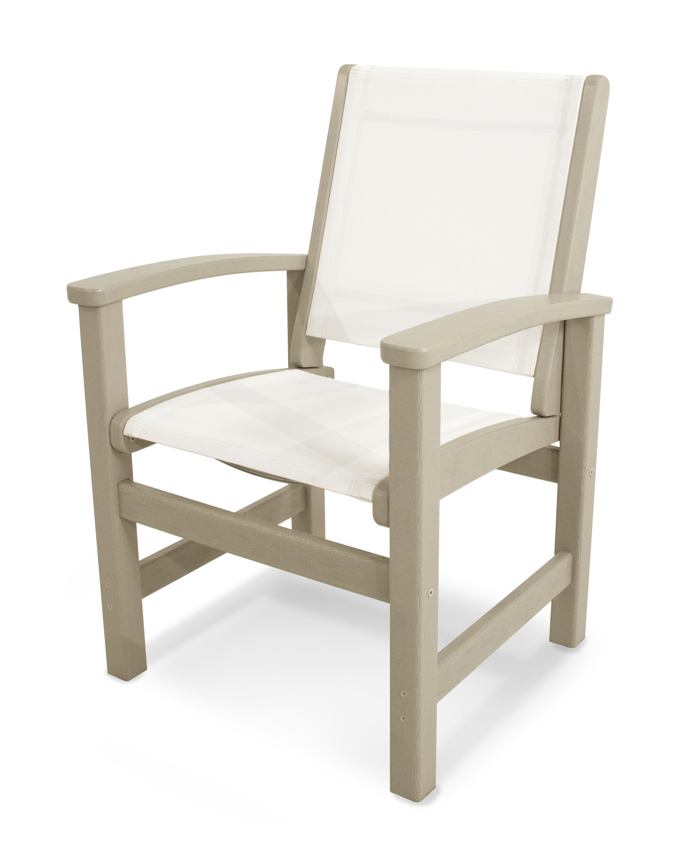 Coastal Dining Chair in Sand / White Sling