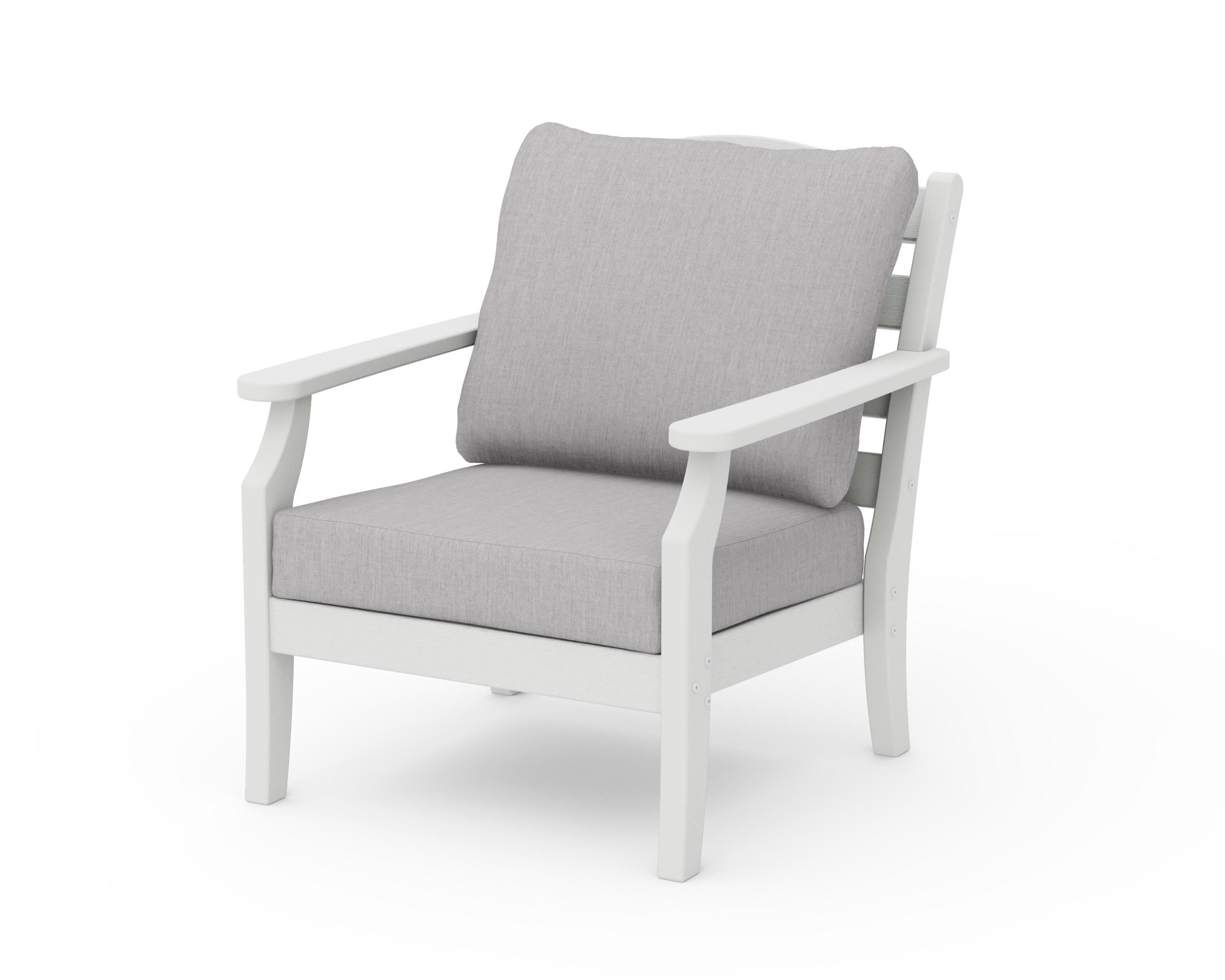 Savannah Deep Seating Chair in Vintage White / Granite