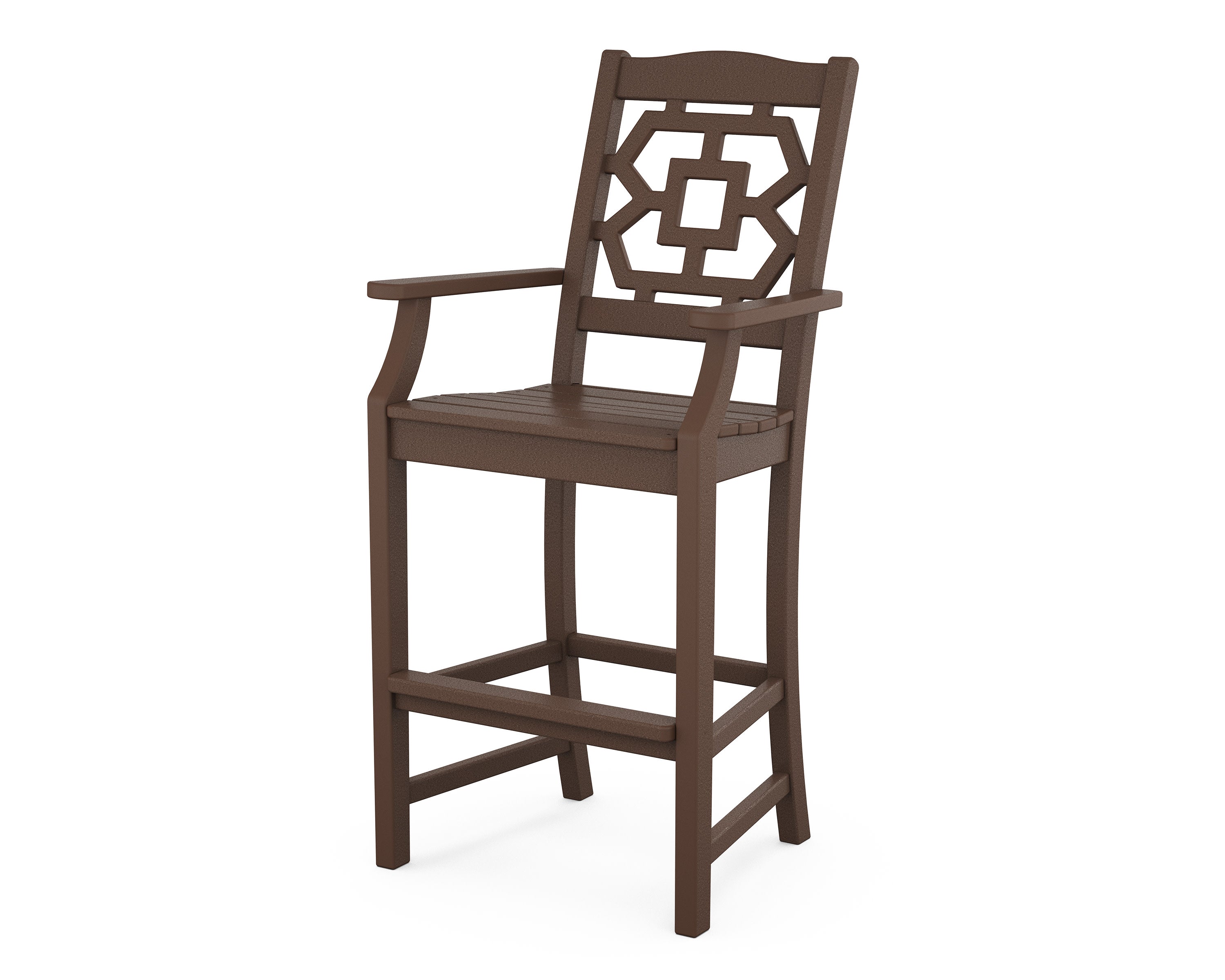 Chinoiserie Bar Arm Chair in Mahogany
